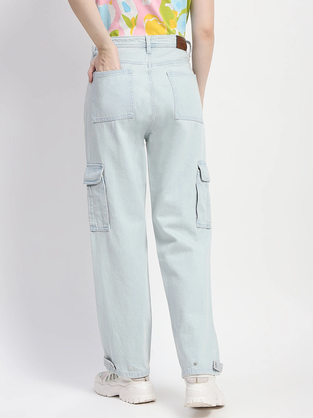 Madame Cargo Ice Blue Light Wash Denim Artist Vibe Everyday Rainy Day Universal Style