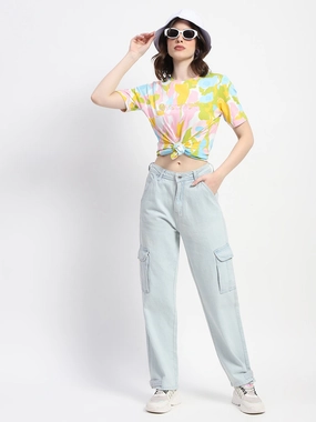 Active Ready Madame Cargo Ice Blue Light Wash Denim