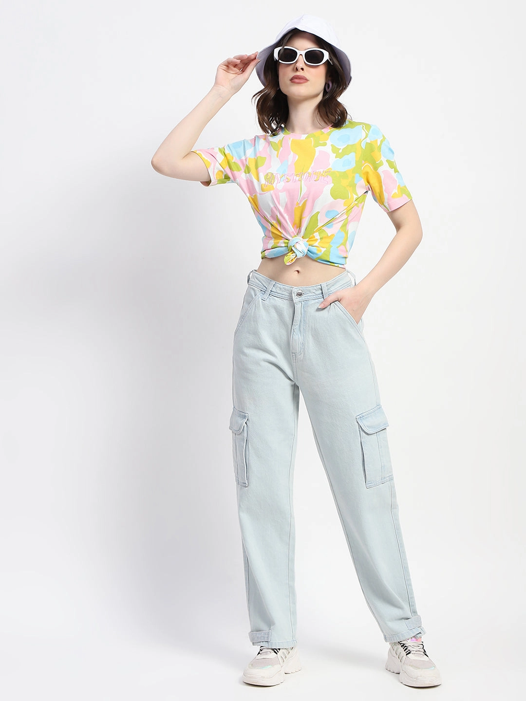 Active Ready Madame Cargo Ice Blue Light Wash Denim