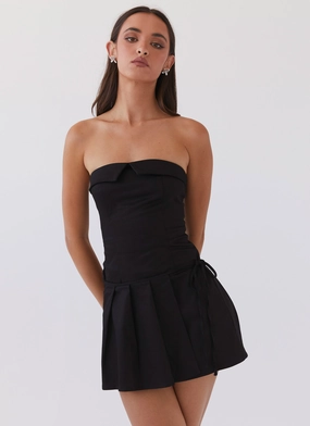 Calling The Shots Mini Dress - Black Chic Statement Easy Elegance