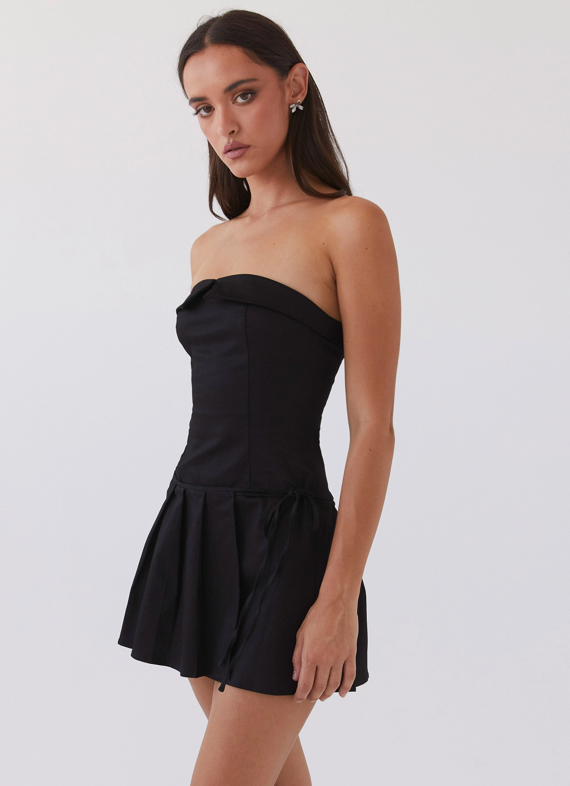Calling The Shots Mini Dress - Black Timeless Trend