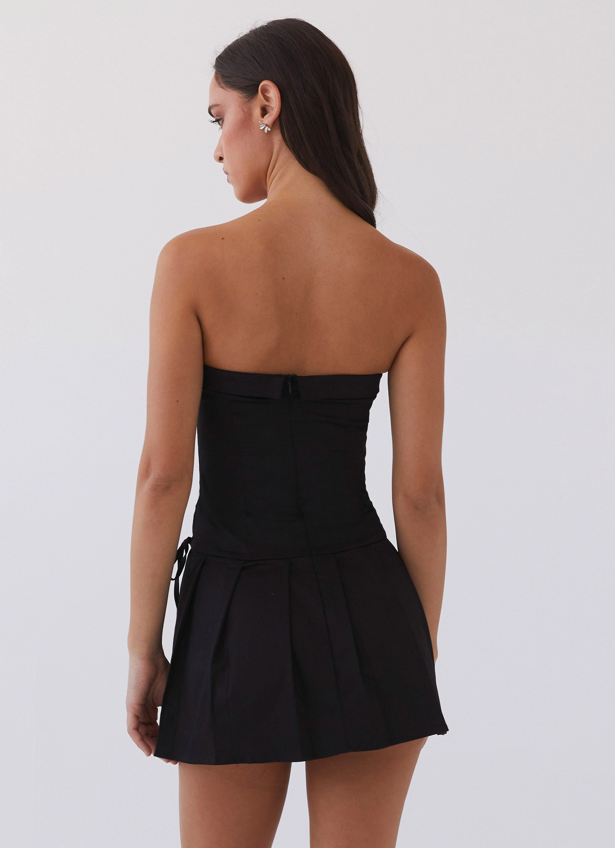 Calling The Shots Mini Dress - Black Cozy Fit
