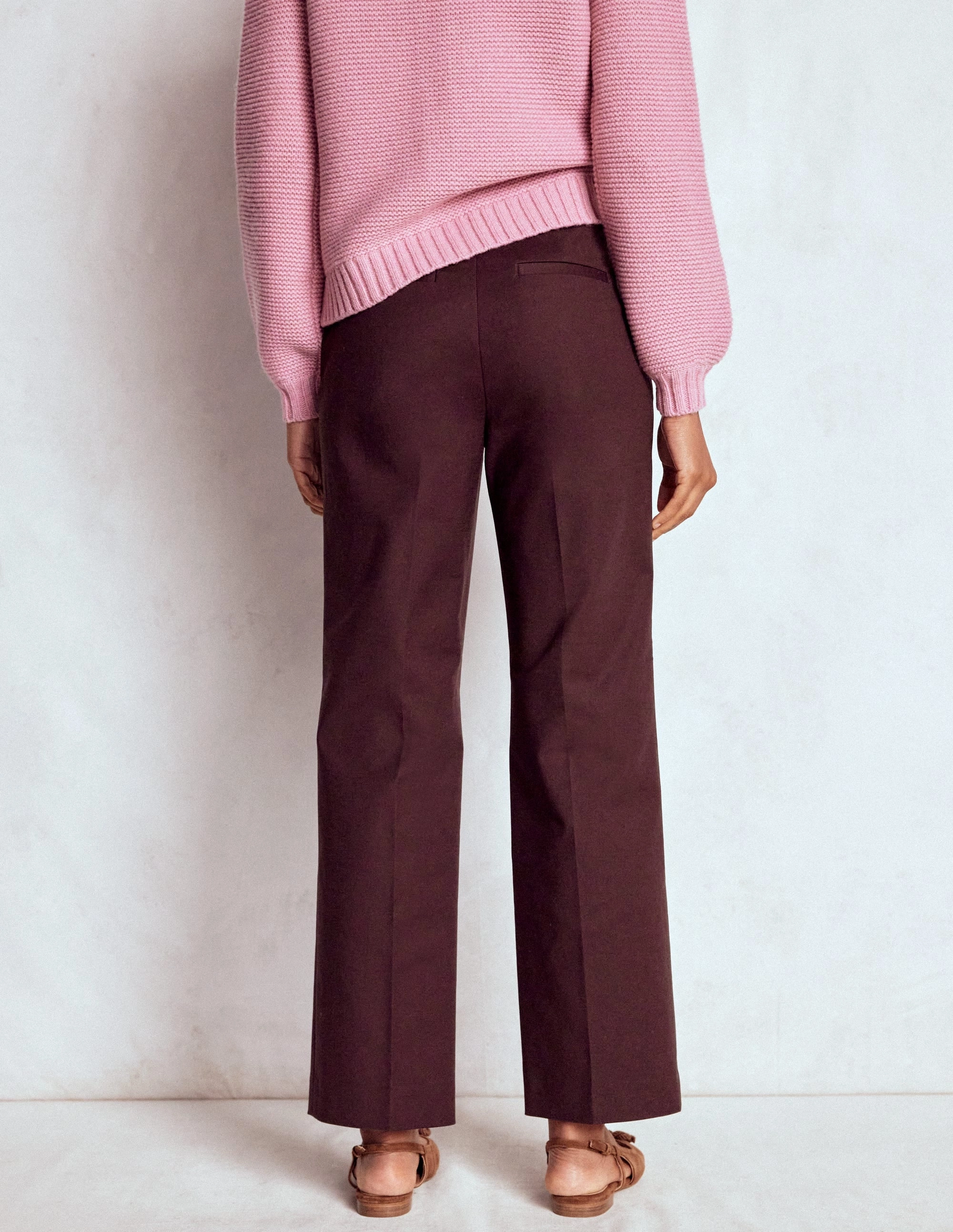 Roll-up style Canonbury 7/8 Trousers-Deep Aubergine