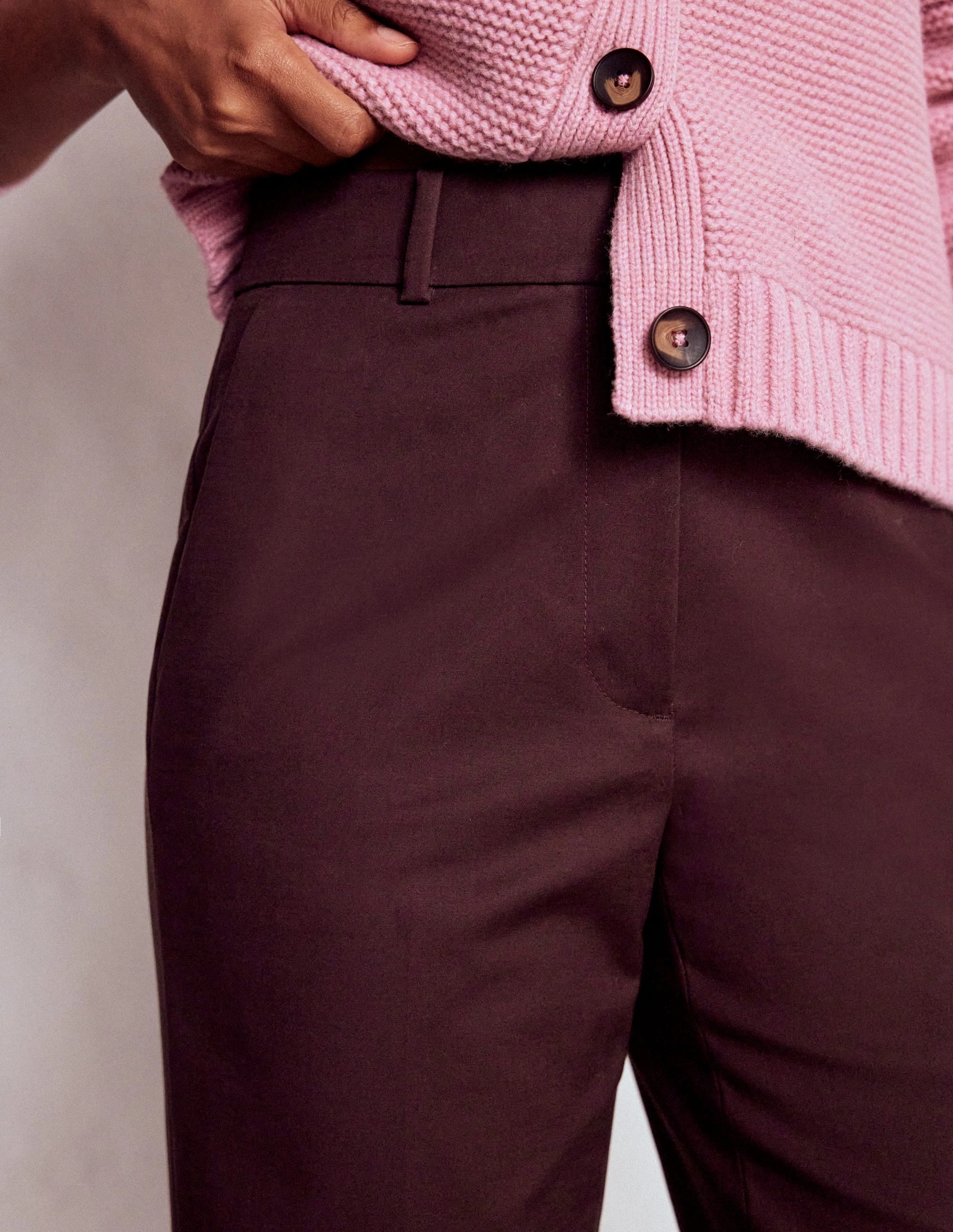 FlexFoamPadding Canonbury 7/8 Trousers-Deep Aubergine
