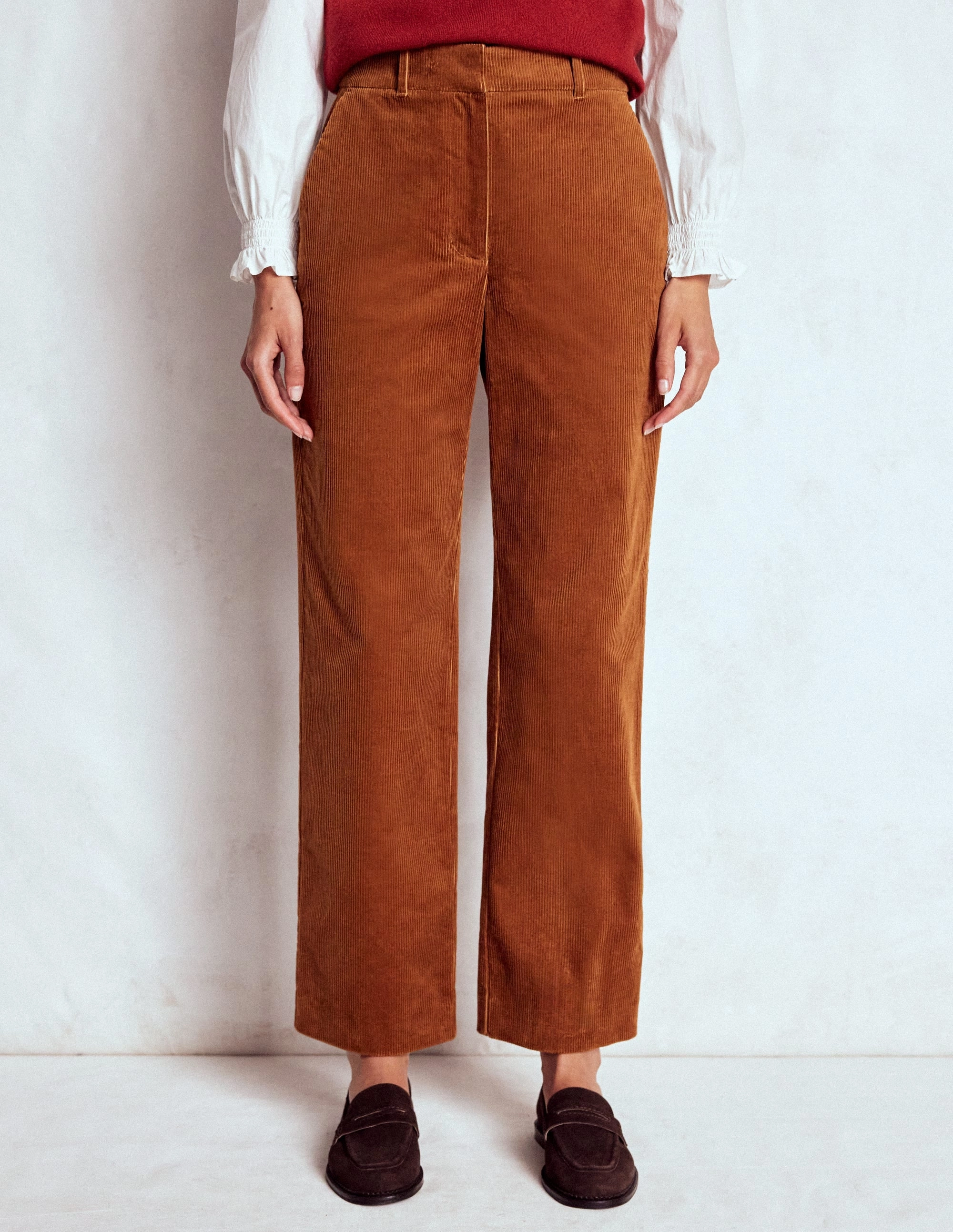 Canonbury Cord Trousers-Ginger Comfy Essentials Wear Flex Movement
