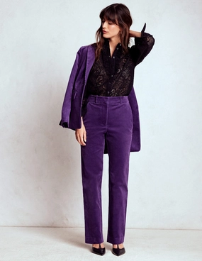 Clean Cut Casual Comfort Look Canonbury Cord Trousers-Mystical Purple