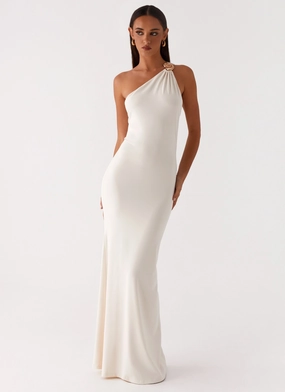 Lightweight and Breezy Sophisticated Touch Infinity Maxi Dress - Ivory