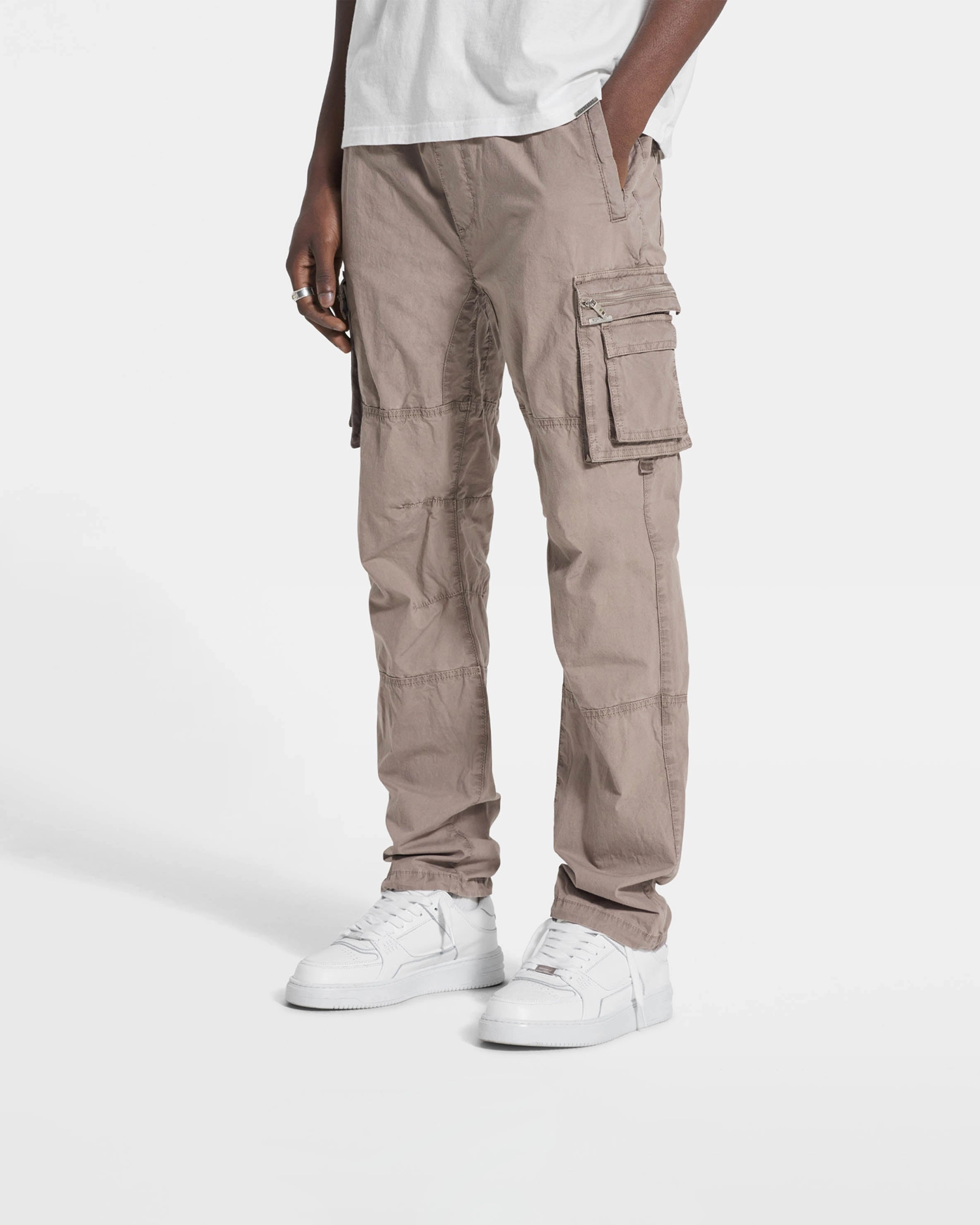 Relaxed Comfort Fit Comfy Style Cargo Pant - Stone