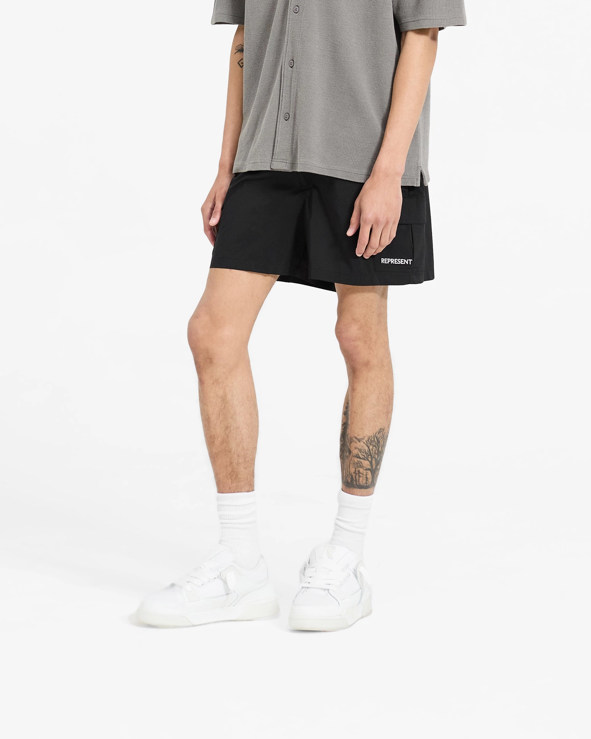 HypoallergenicLining Cargo Swim Shorts - Jet Black