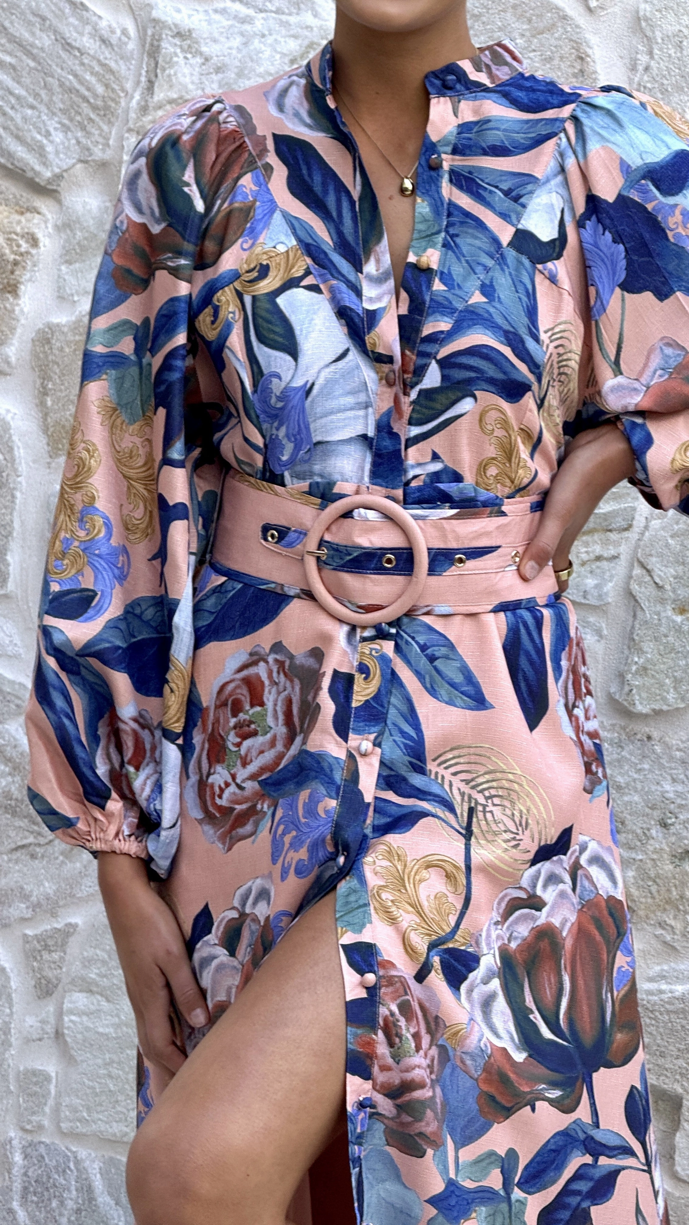 Carmal Long Sleeve Maxi Dress - Donatella Rosa Cozy And Stylish