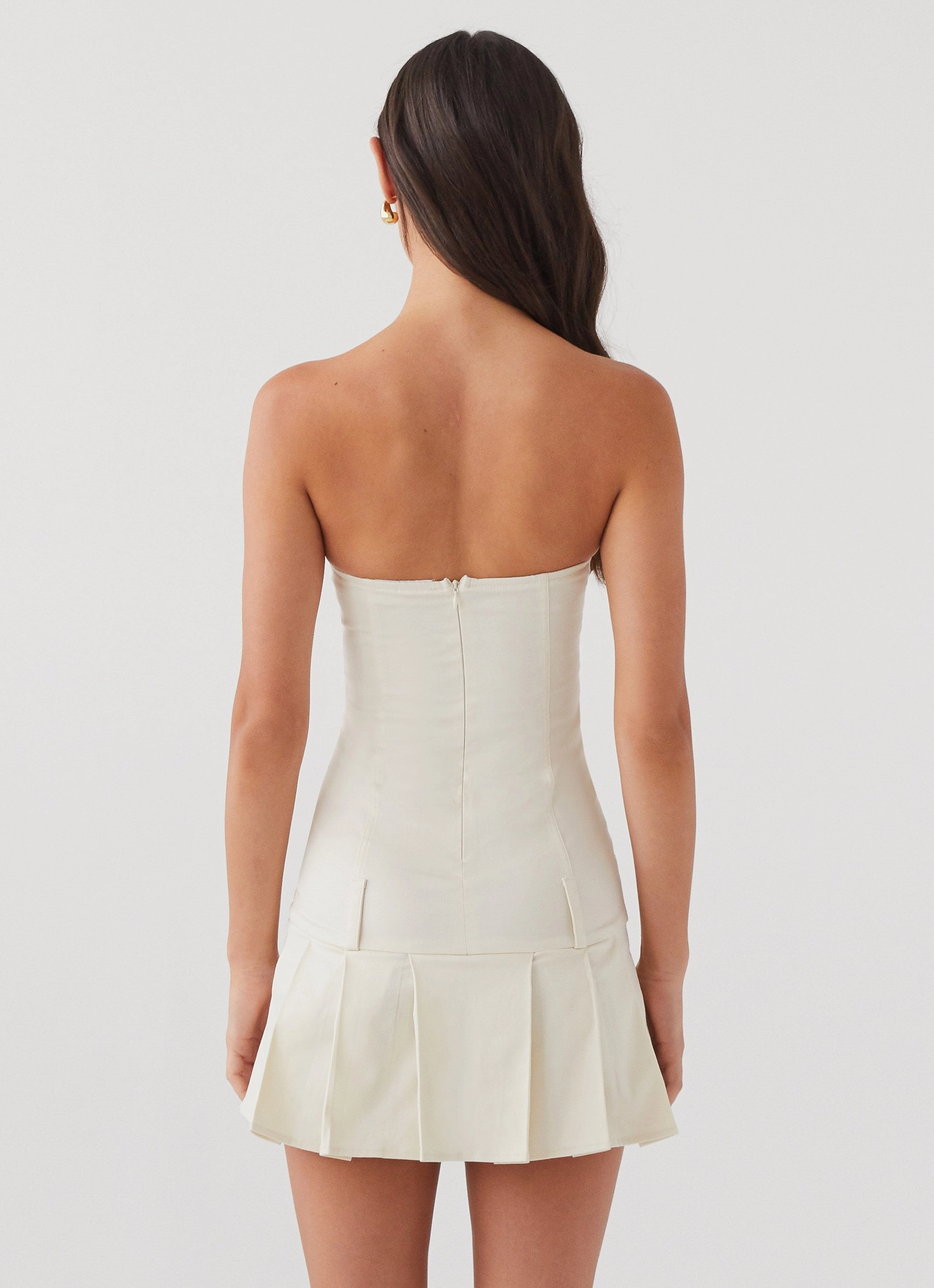 Case Closed Mini Dress - Cement BreathableFabric
