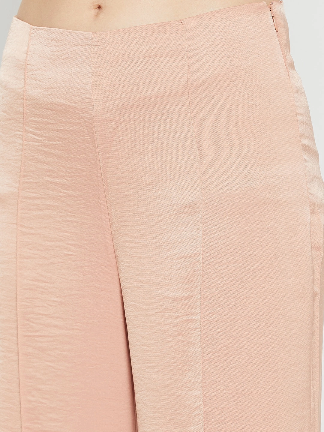 Compact Storage ThermalRegulatingLining Madame Women Solid Camel Trouser