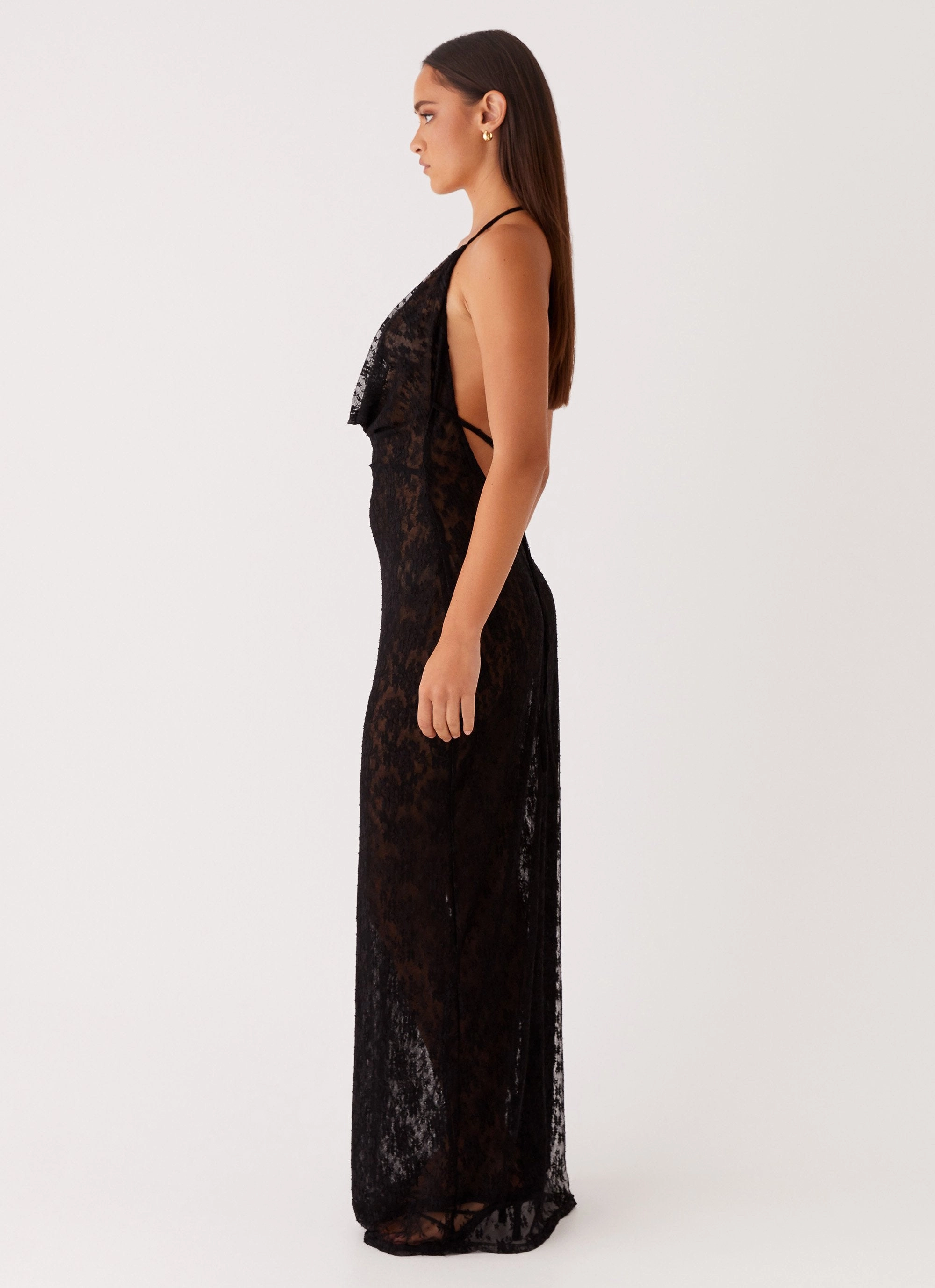 Champagne Coastline Maxi Dress - Black Clean Tone