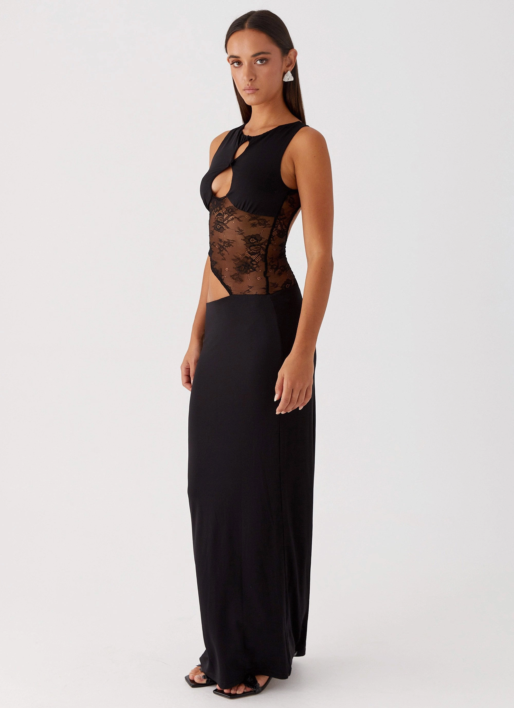 Subtle Charm Prophecy Maxi Dress - Black