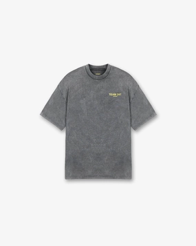 long sleeved Versatile and Comfortable Team 247 Oversized T-Shirt - Pewter Lemon
