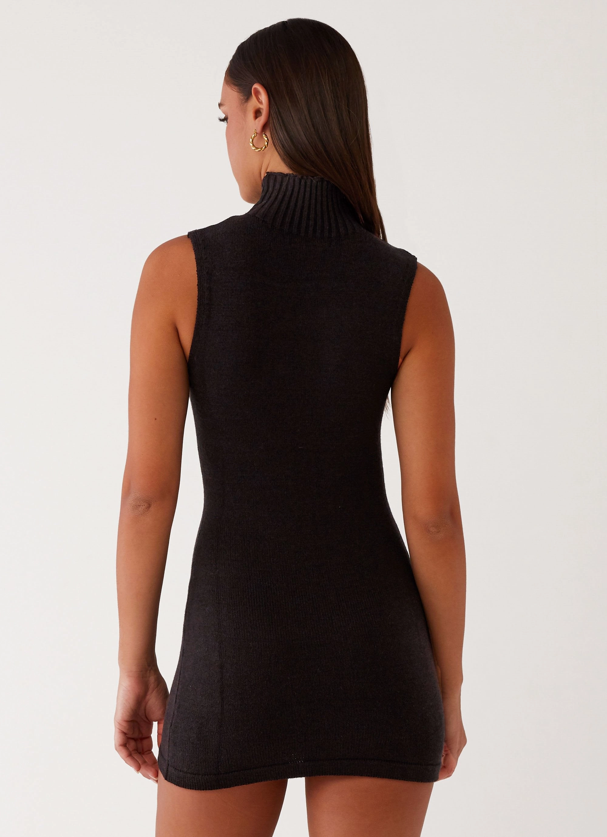 Cece Mini Dress - Black Off-Shoulder Unlined Look