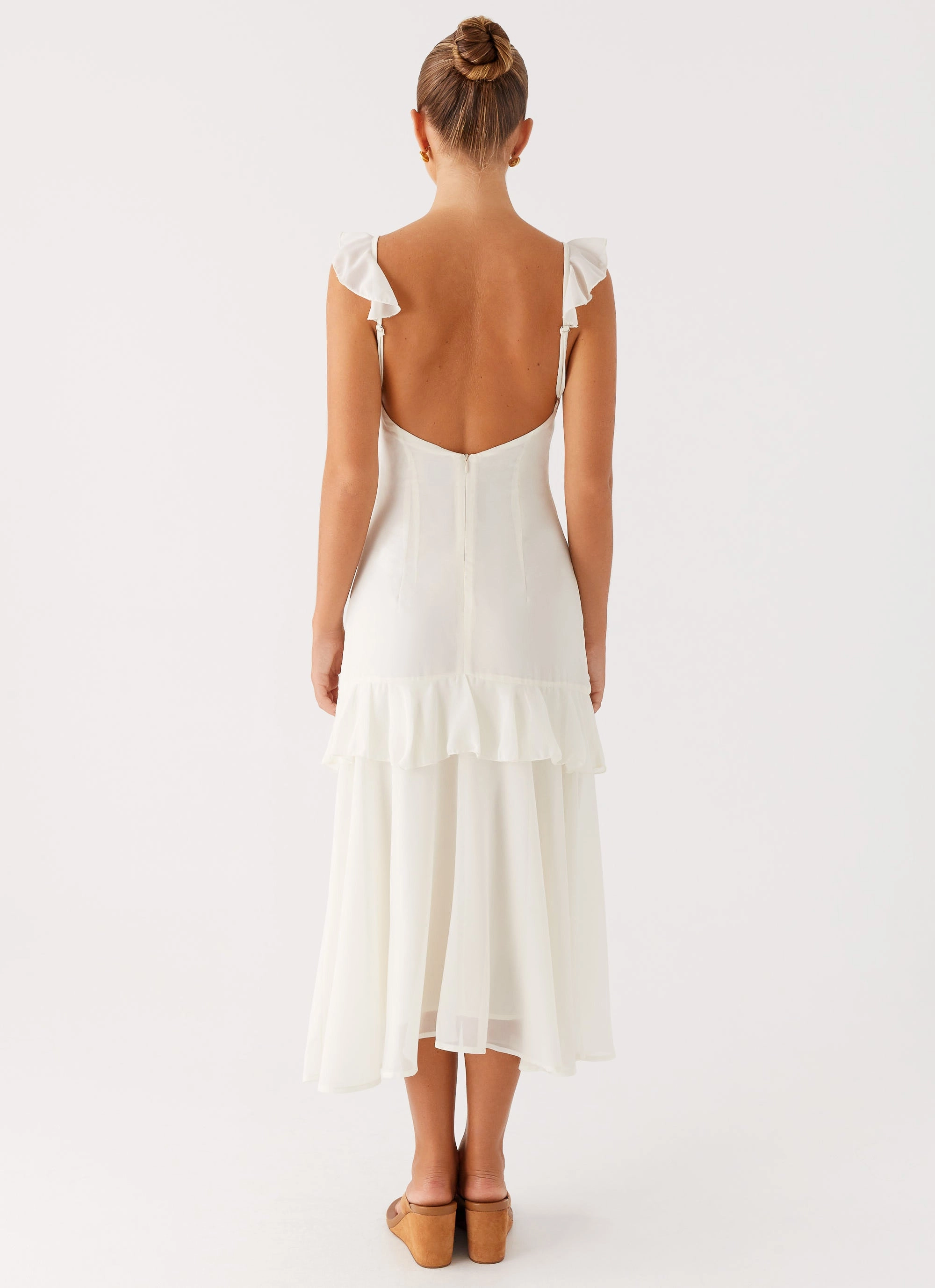 Celie Midi Dress - Ivory Comfy Comfort