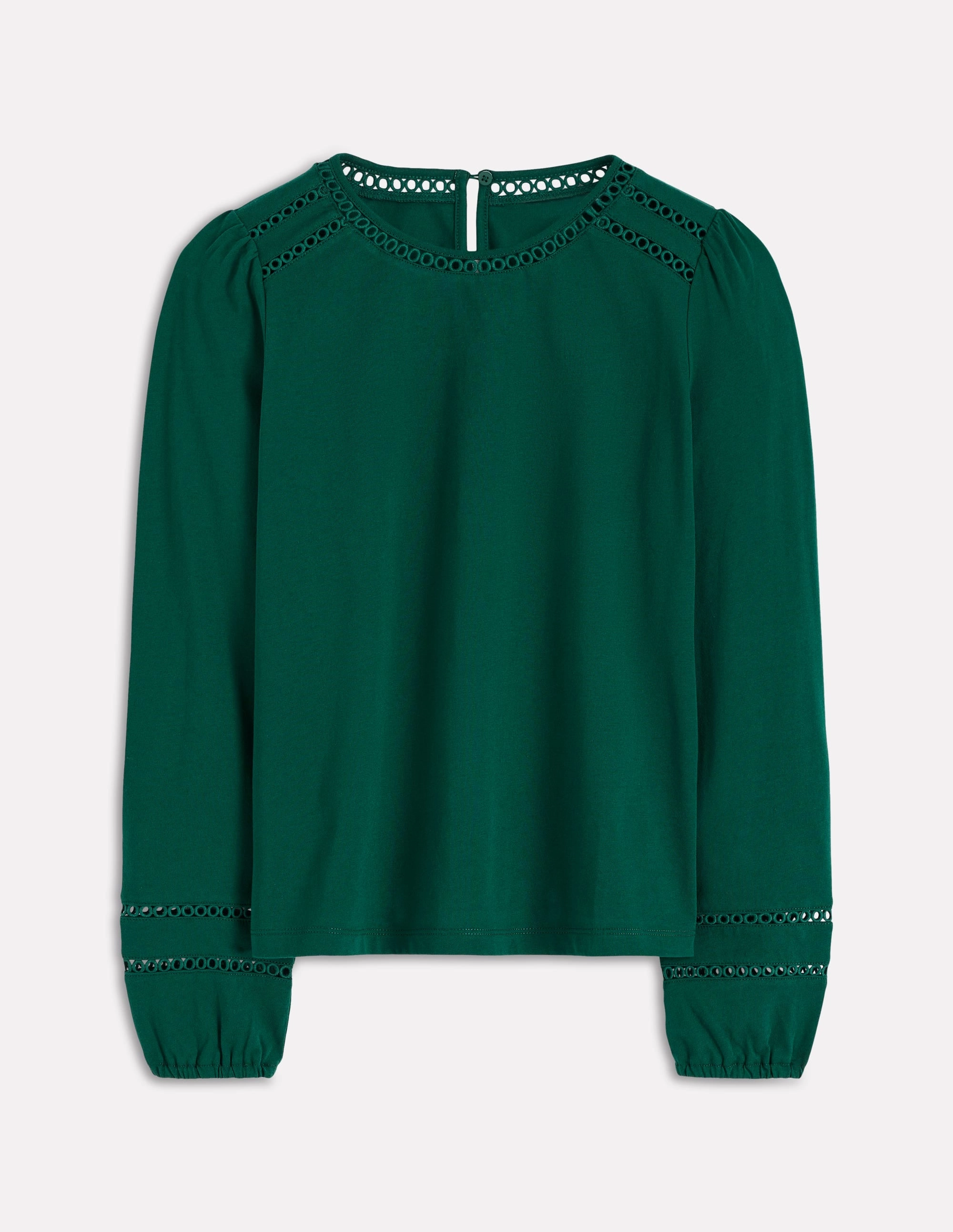 Durable Reinforced Hem Flo Trim Detail Top-Emerald Night