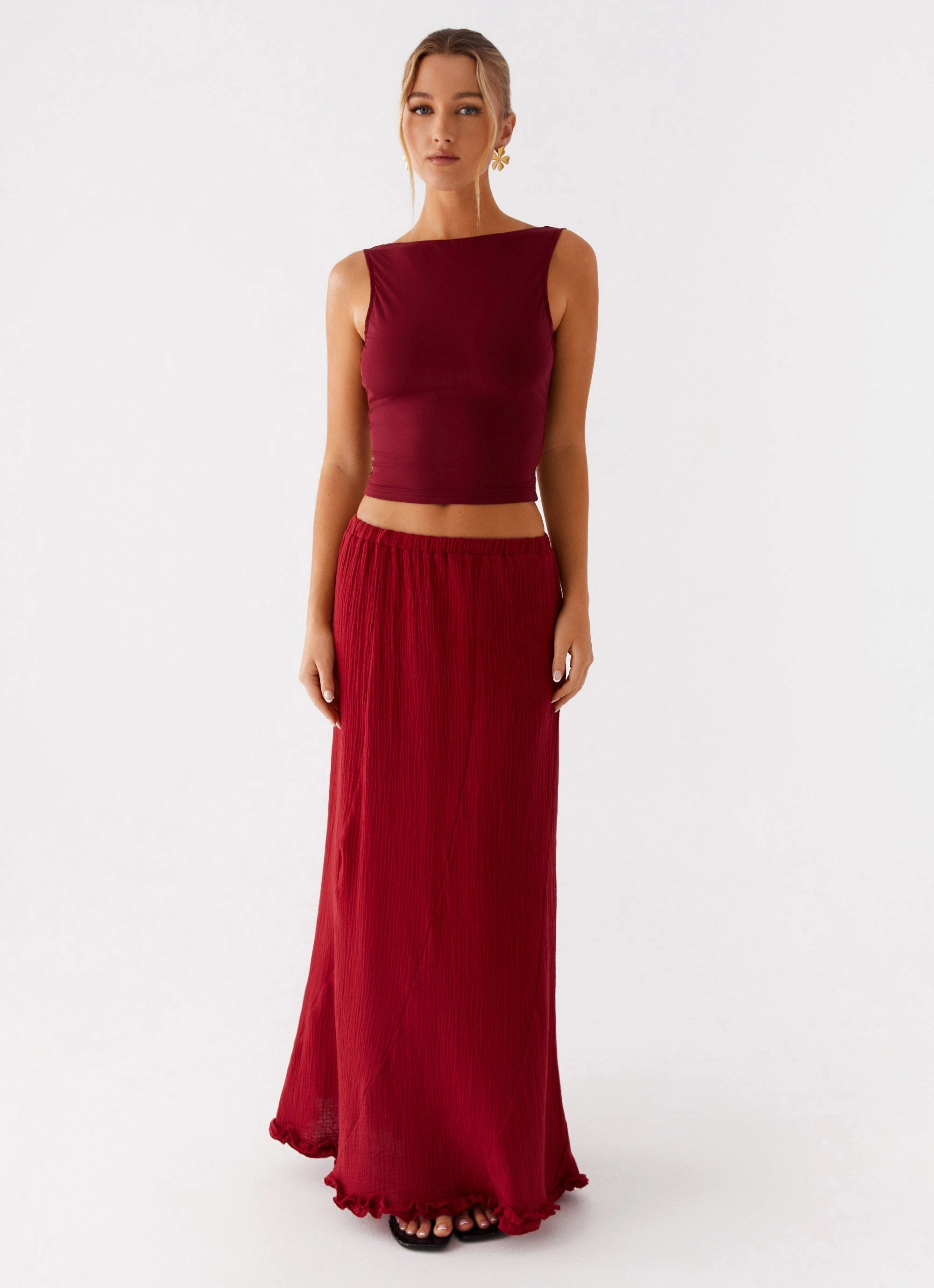 Chamberlain Maxi Skirt - Rhubarb Classic Appeal Casual Comfort