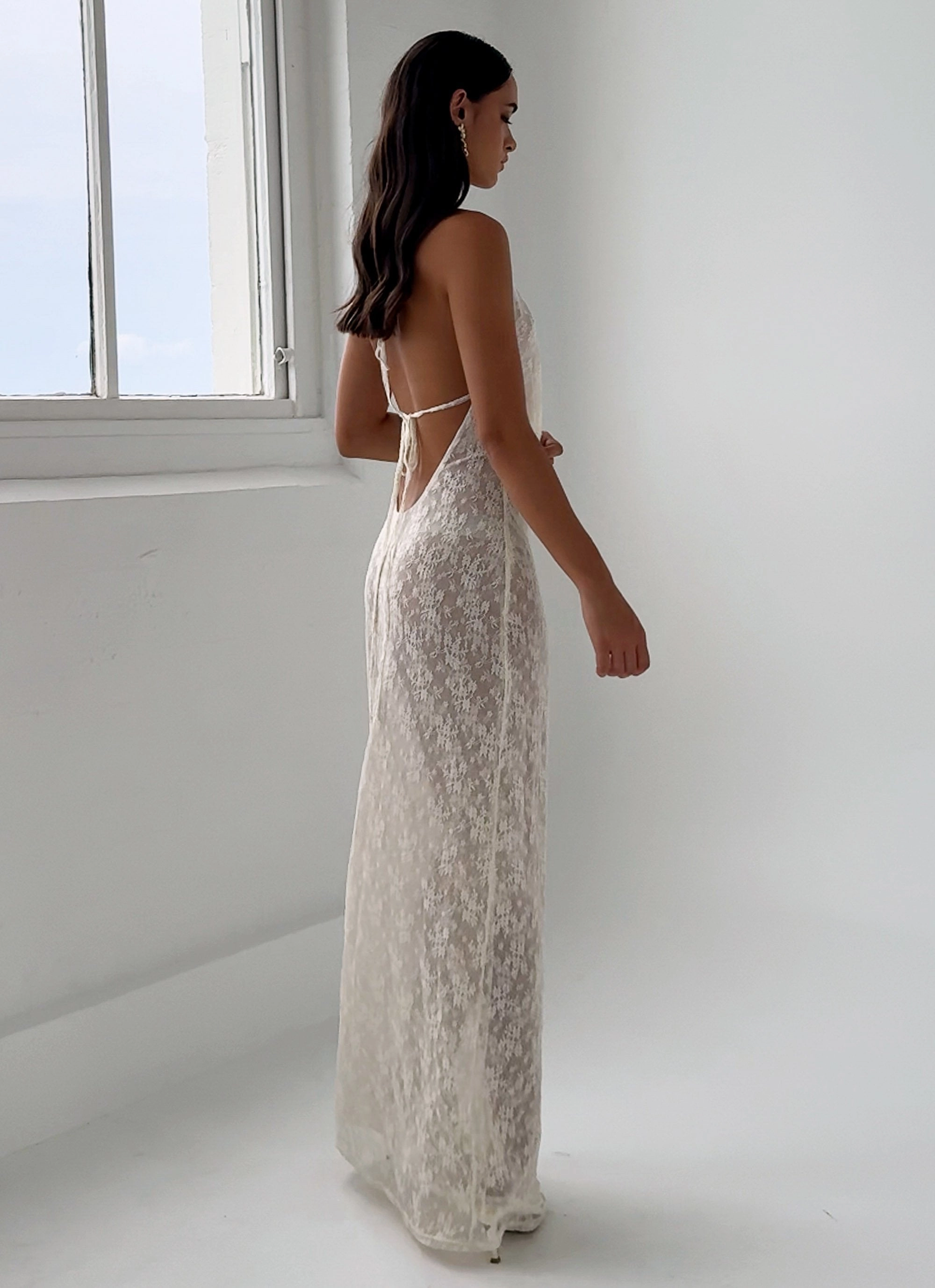 Champagne Coastline Maxi Dress - Ivory Contemporary Design Calm Tone