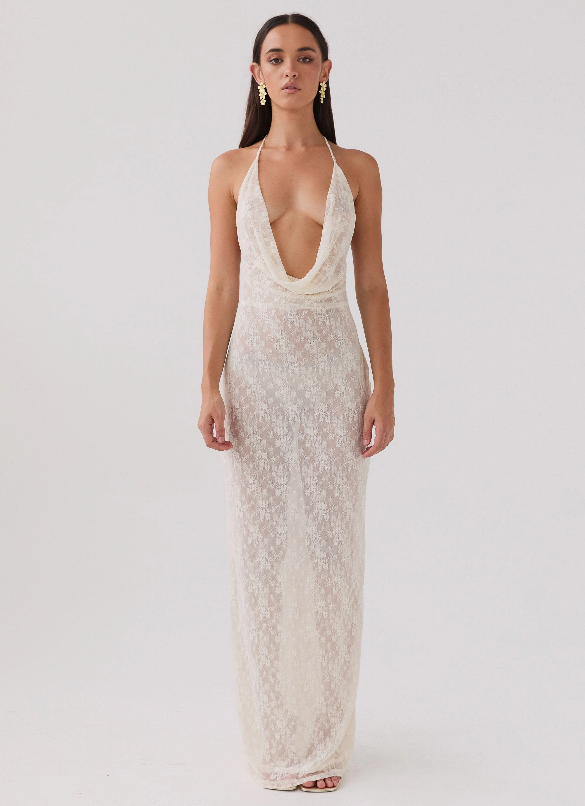 Champagne Coastline Maxi Dress - Ivory Smart and Polished
