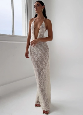 Seamless Finish Champagne Coastline Maxi Dress - Ivory