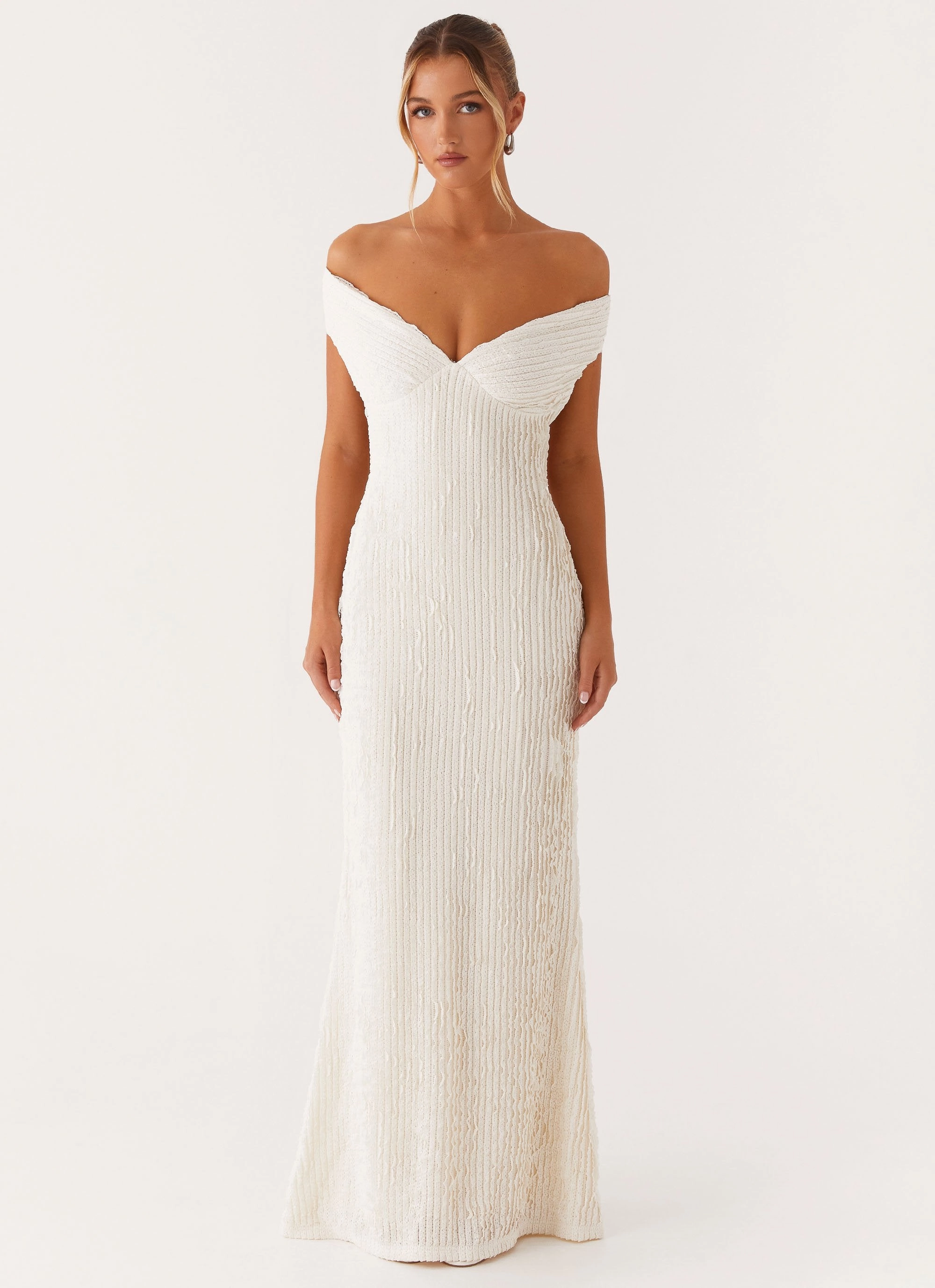 Hidden-Pocket Calm Flow Chantelle Maxi Dress - Ivory