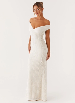 Casual Mode Power Soft Chantelle Maxi Dress - Ivory