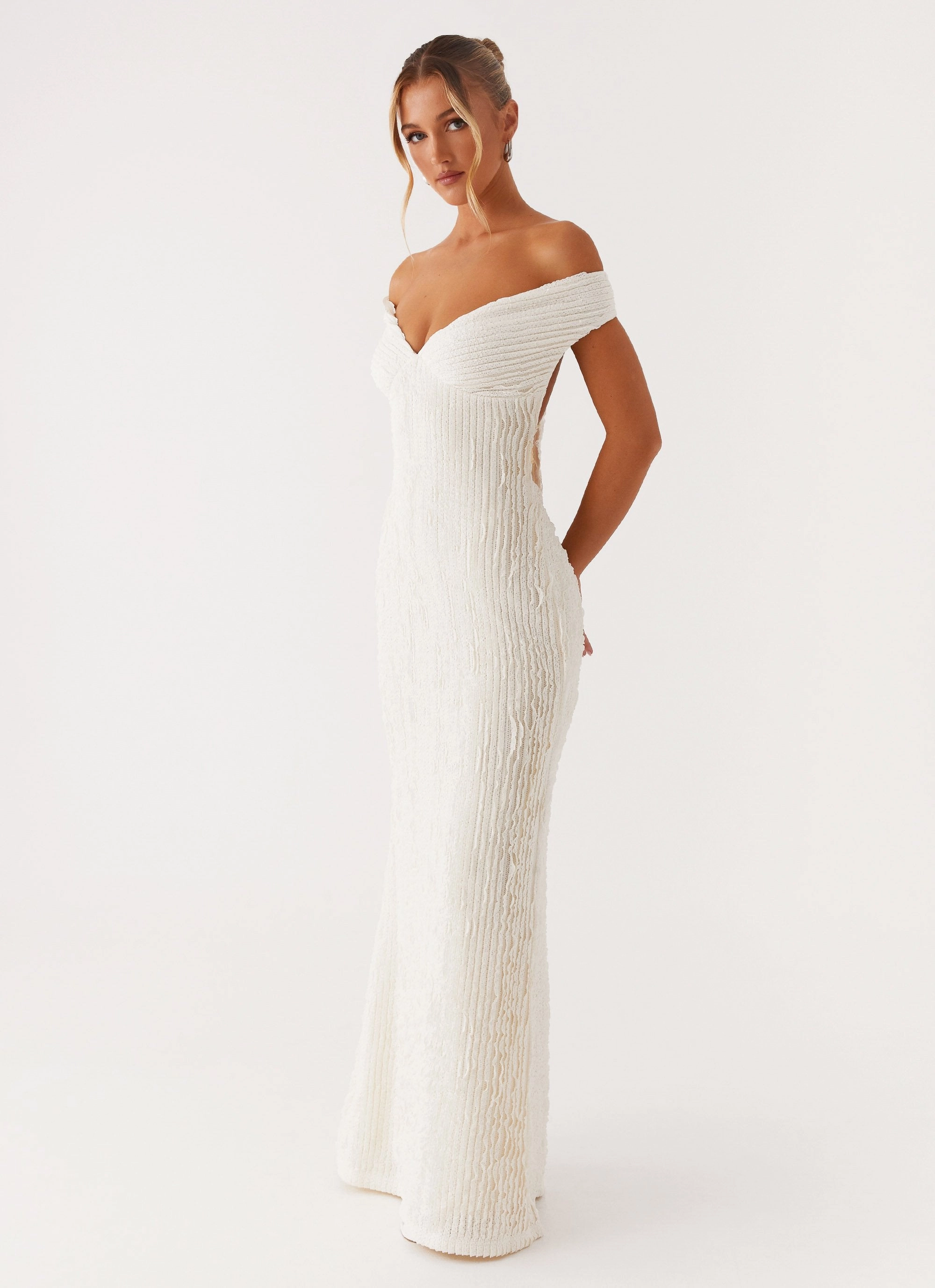 Chantelle Maxi Dress - Ivory Multipurpose Bright-colored piece