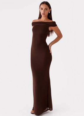 Perfect Fit Day Chic Marilyn Maxi Dress - Chocolate