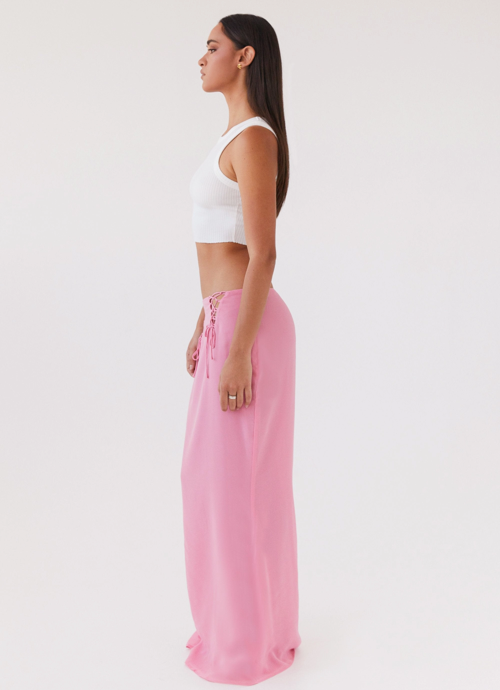 City Mood Chella Tie Up Skirt - Pink