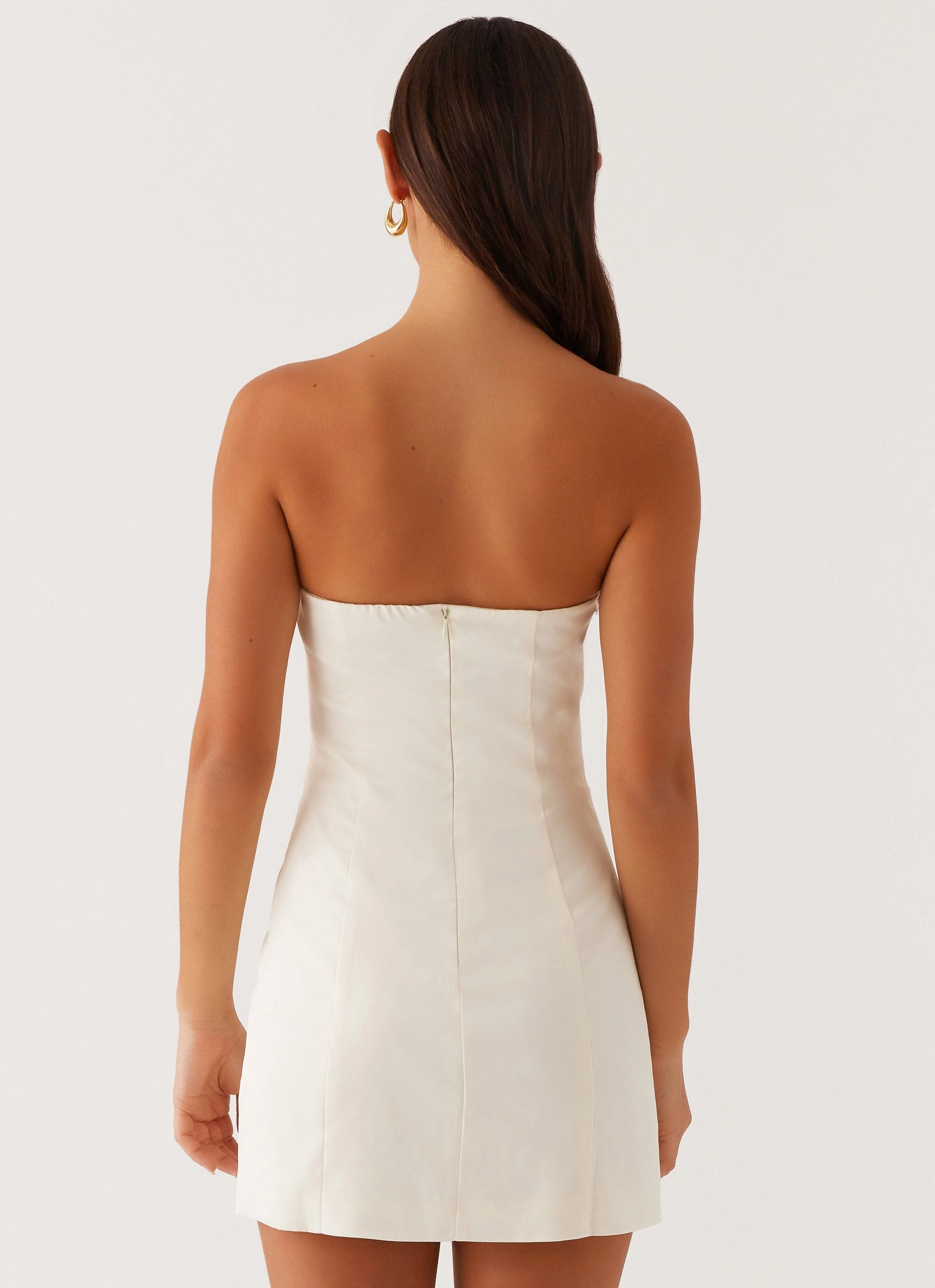 Texture Blend Kessie Mini Dress - Ivory