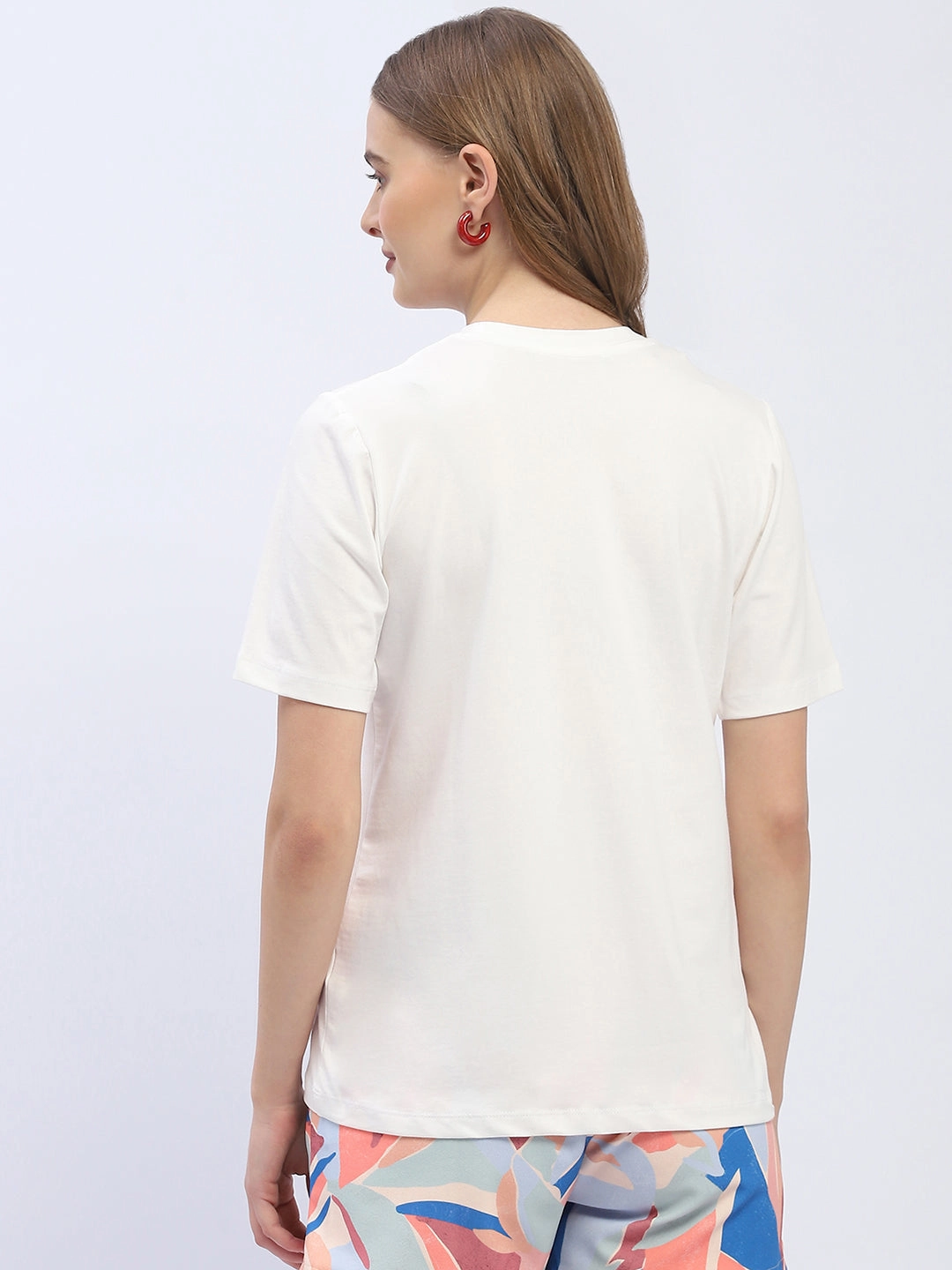 Madame Typography White Regular T-Shirt Teenager coolness