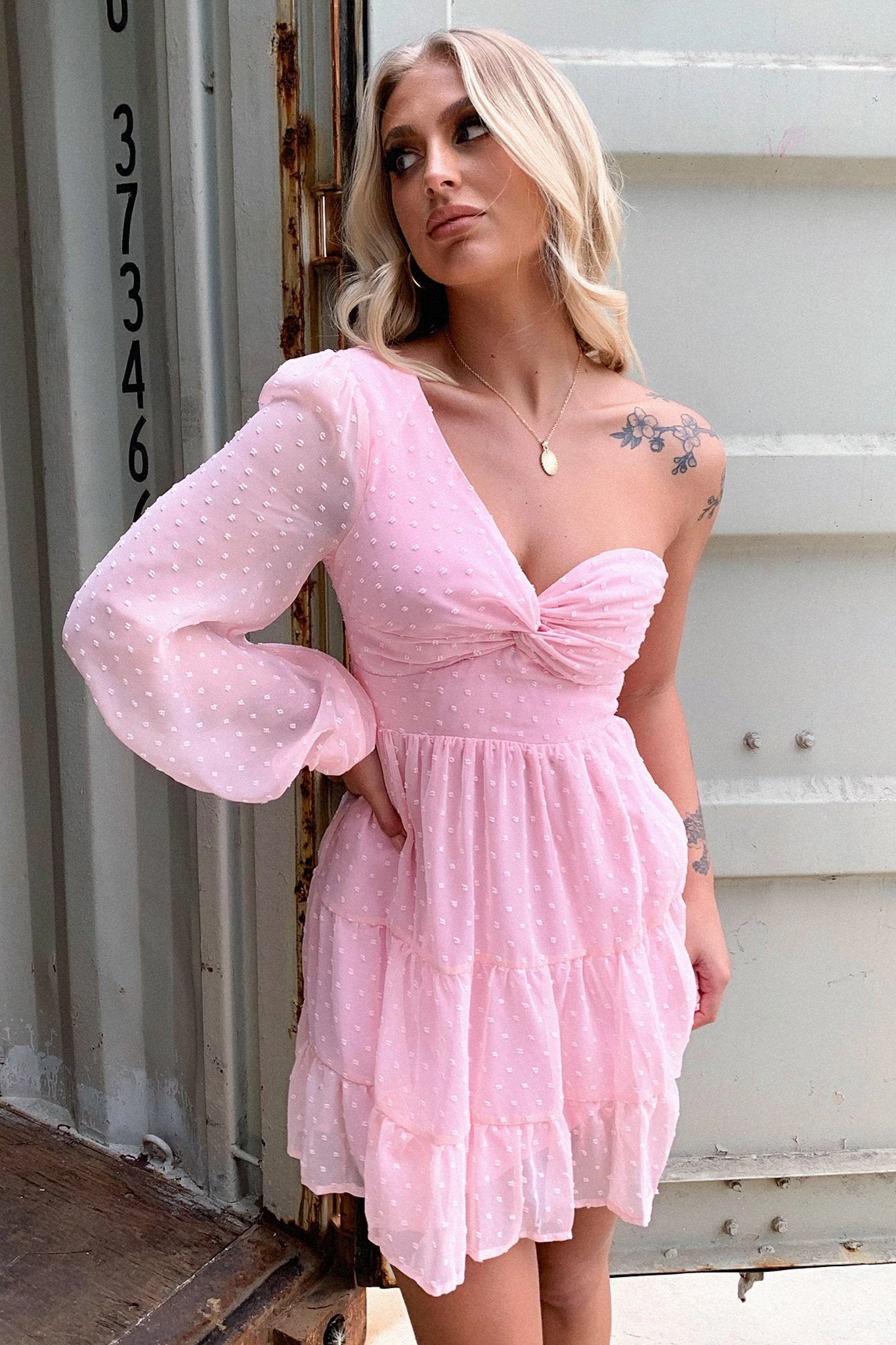 Scandi Light Body Safe Georgia Dress - Pink