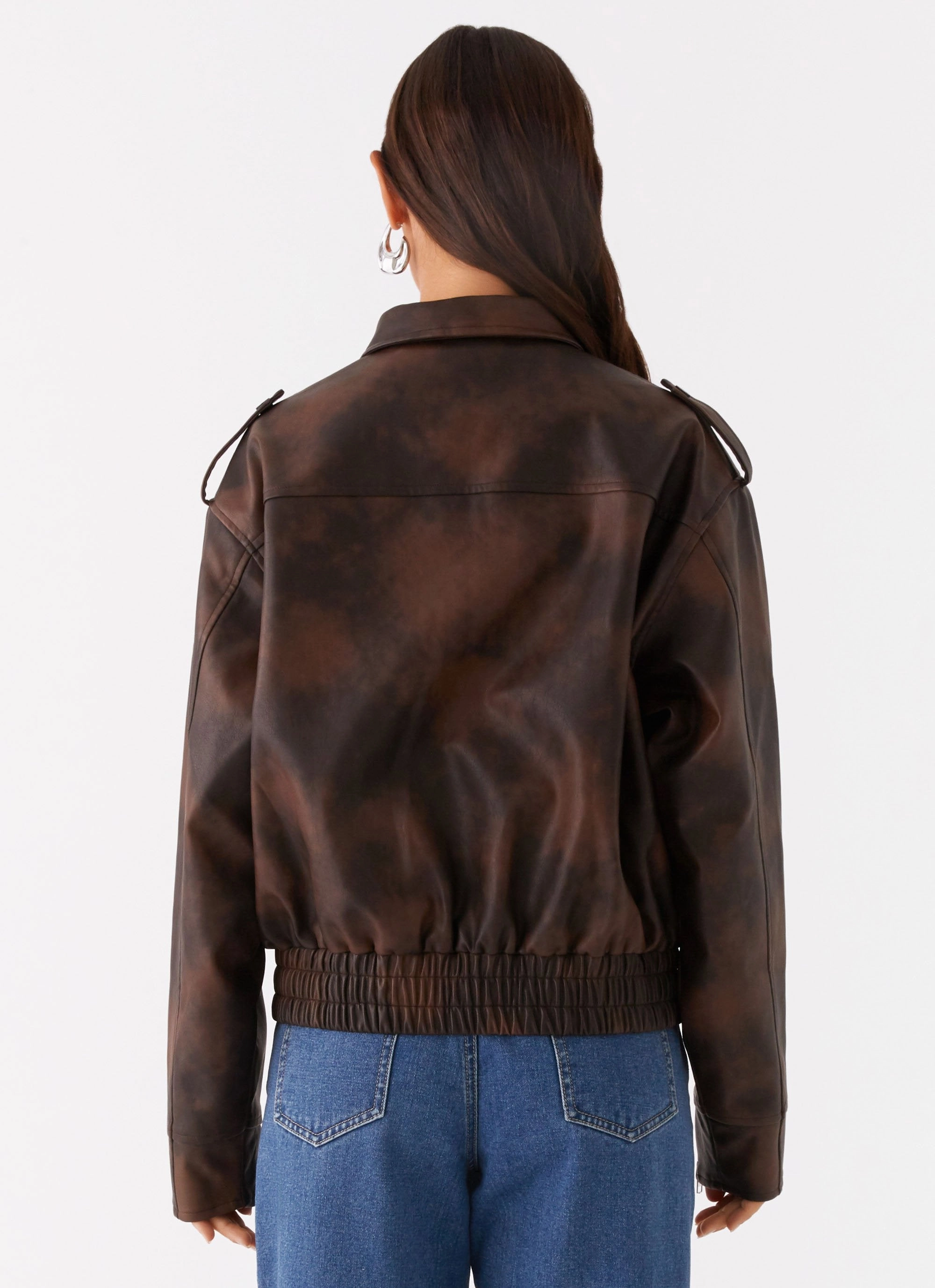 Easy Care Fabric CompactPacking Chicago Bomber Jacket - Chocolate