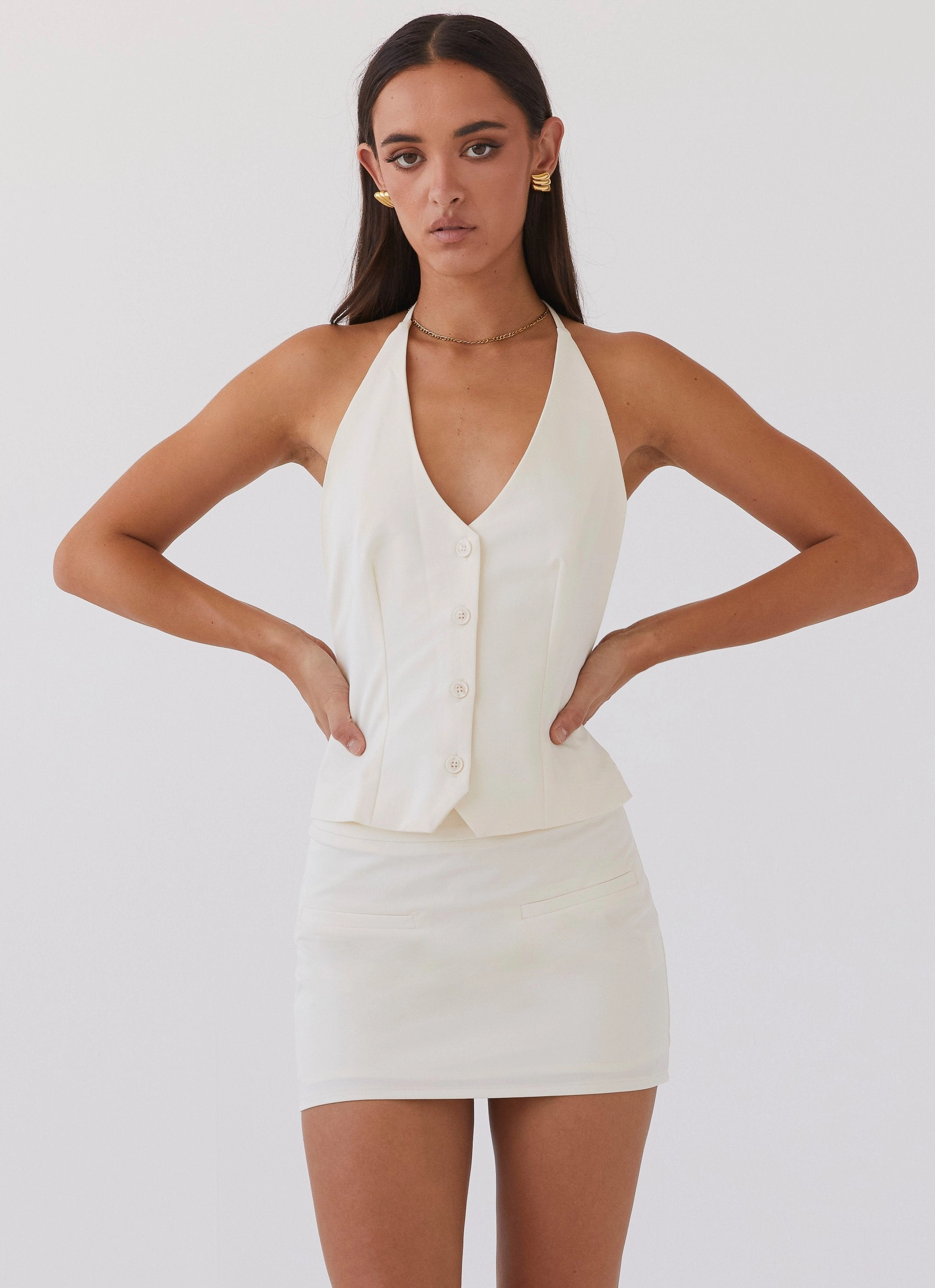 Sarah Mini Skirt - Ivory Animal Print Outfit Ideas