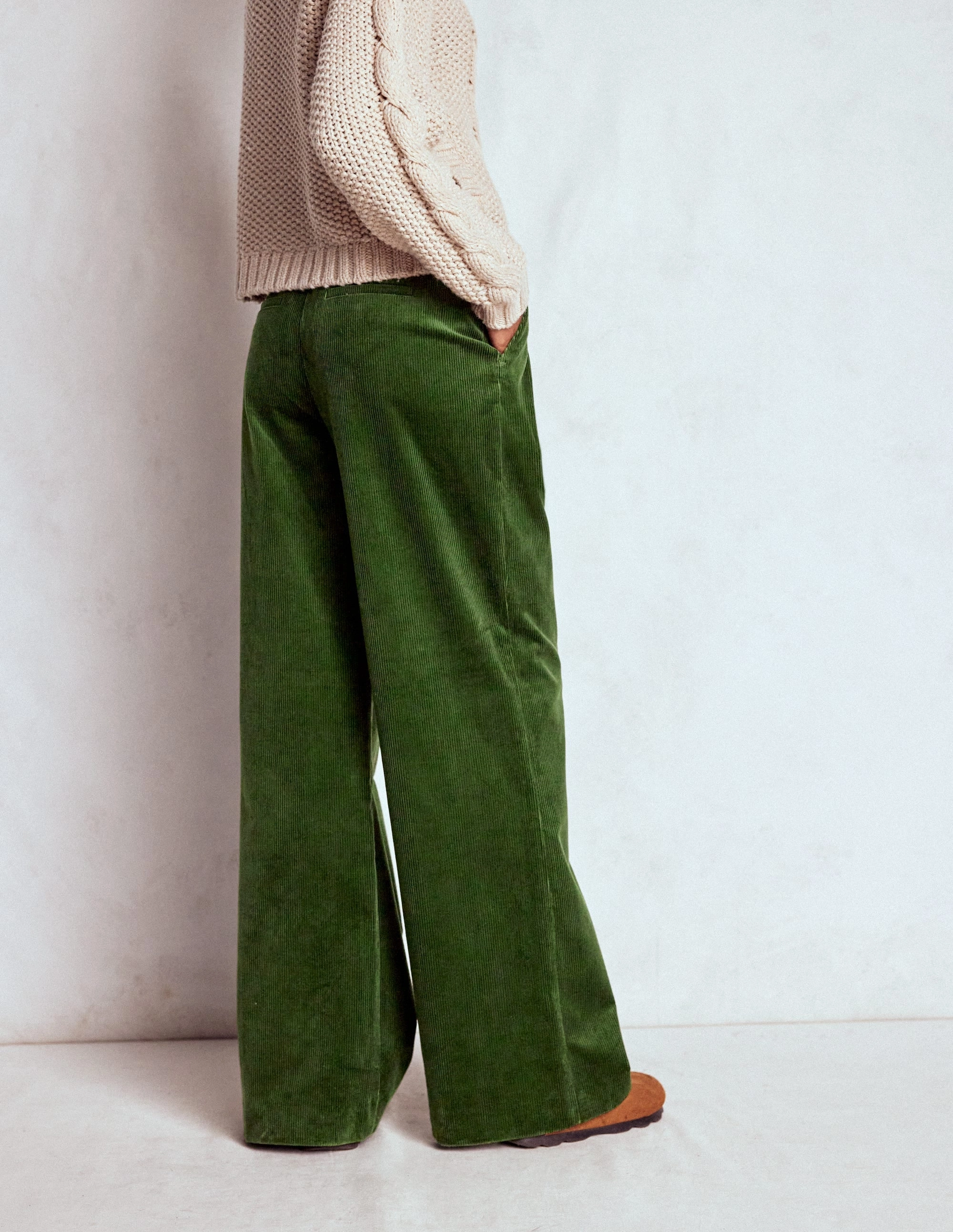 Kensington Cord Trousers-Green Fir Core Flex Quick Layering