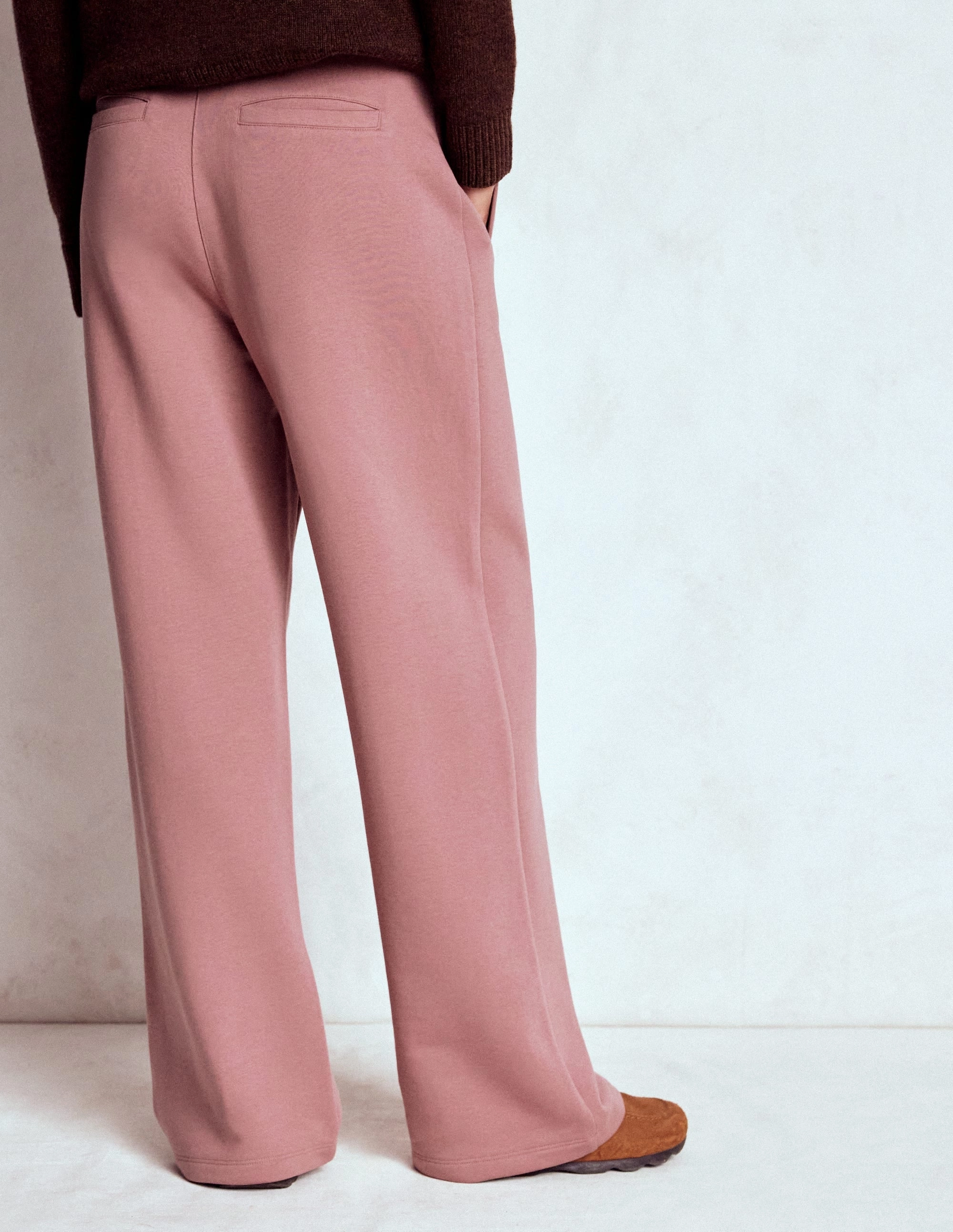 Wide Leg Joggers-Blushing Rose Cool Comfort