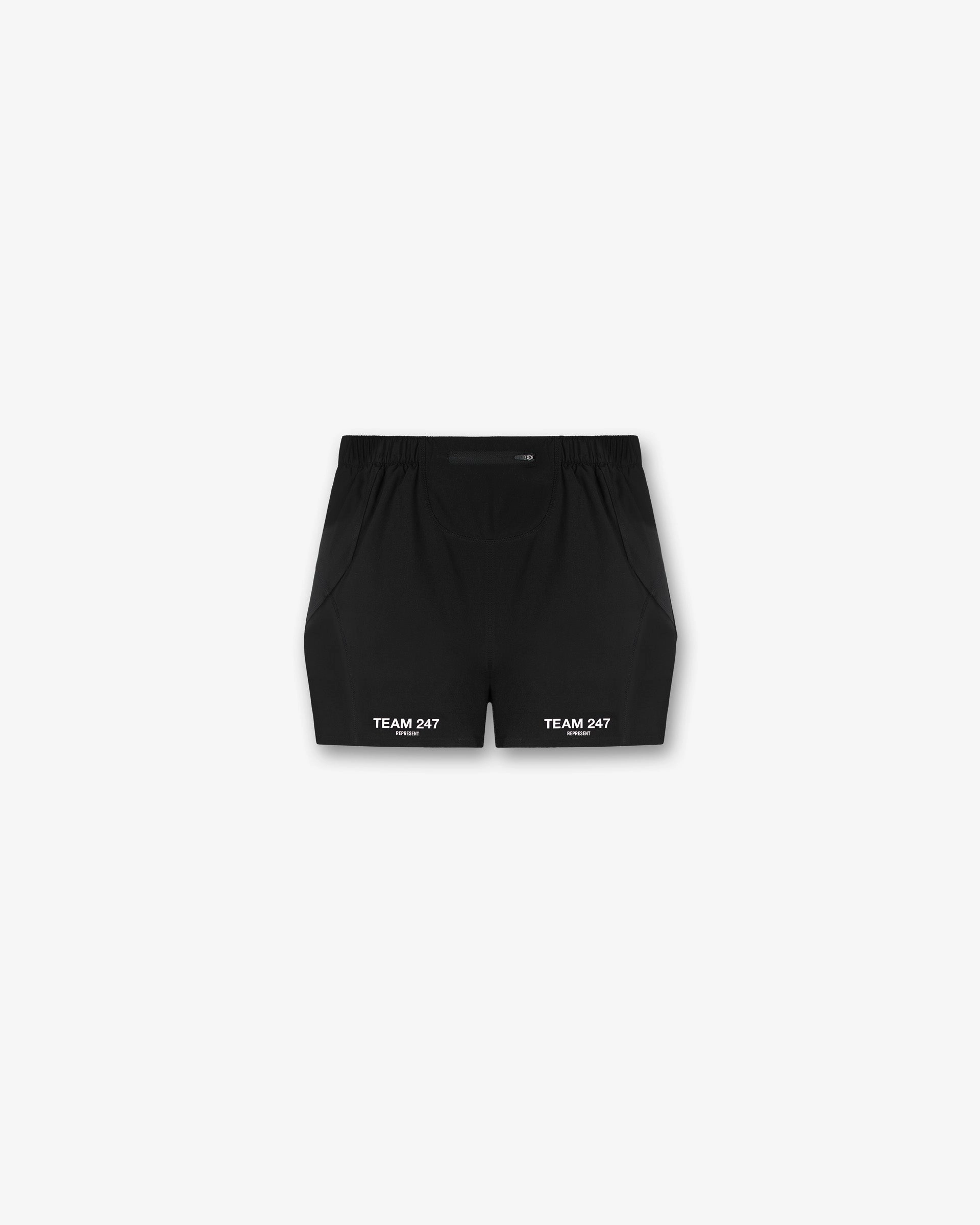 Team 247 Race Shorts - Jet Black Reinforced Hemlines