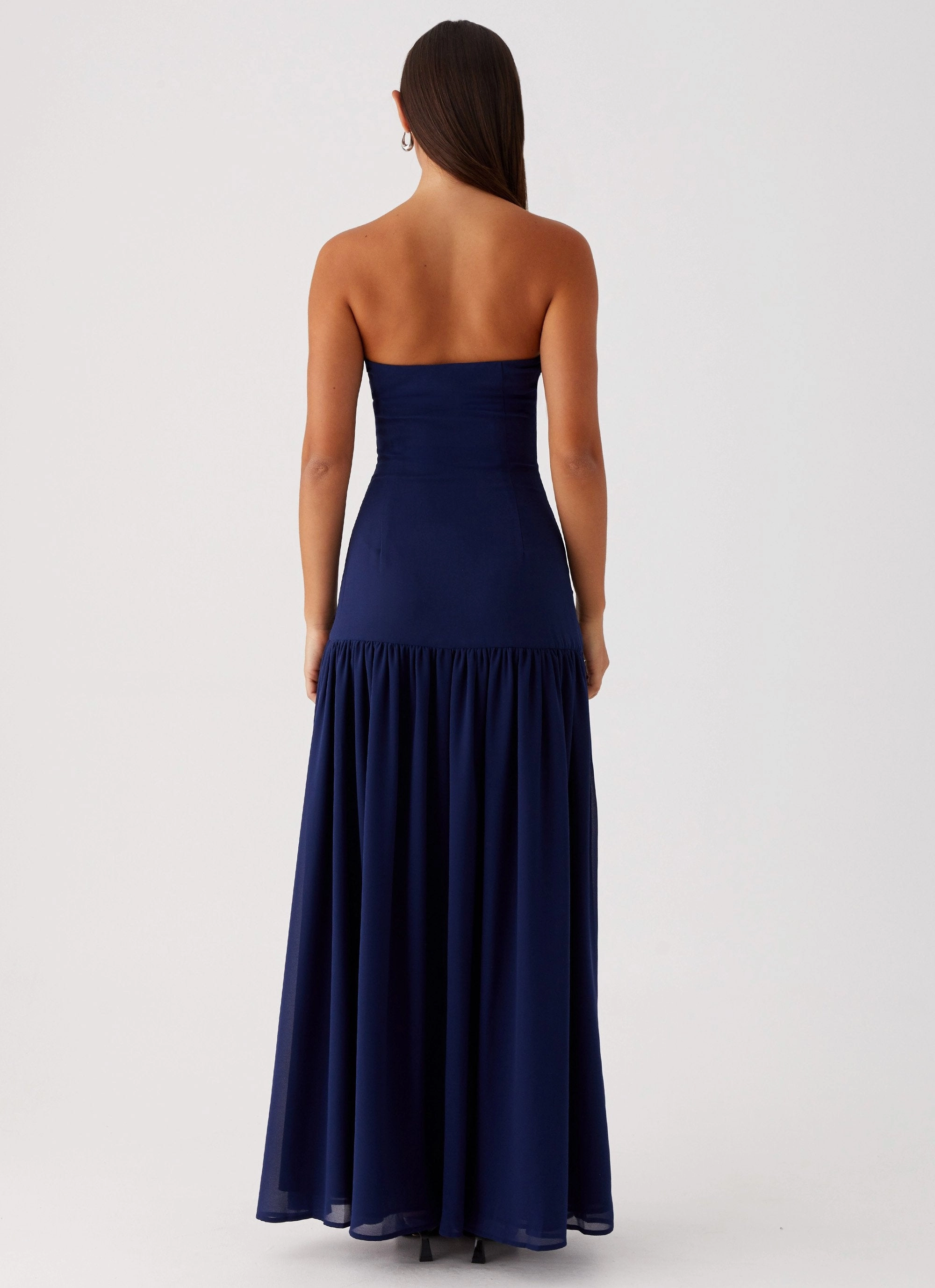 Eden Strapless Maxi Dress - Navy Upgrade-Option
