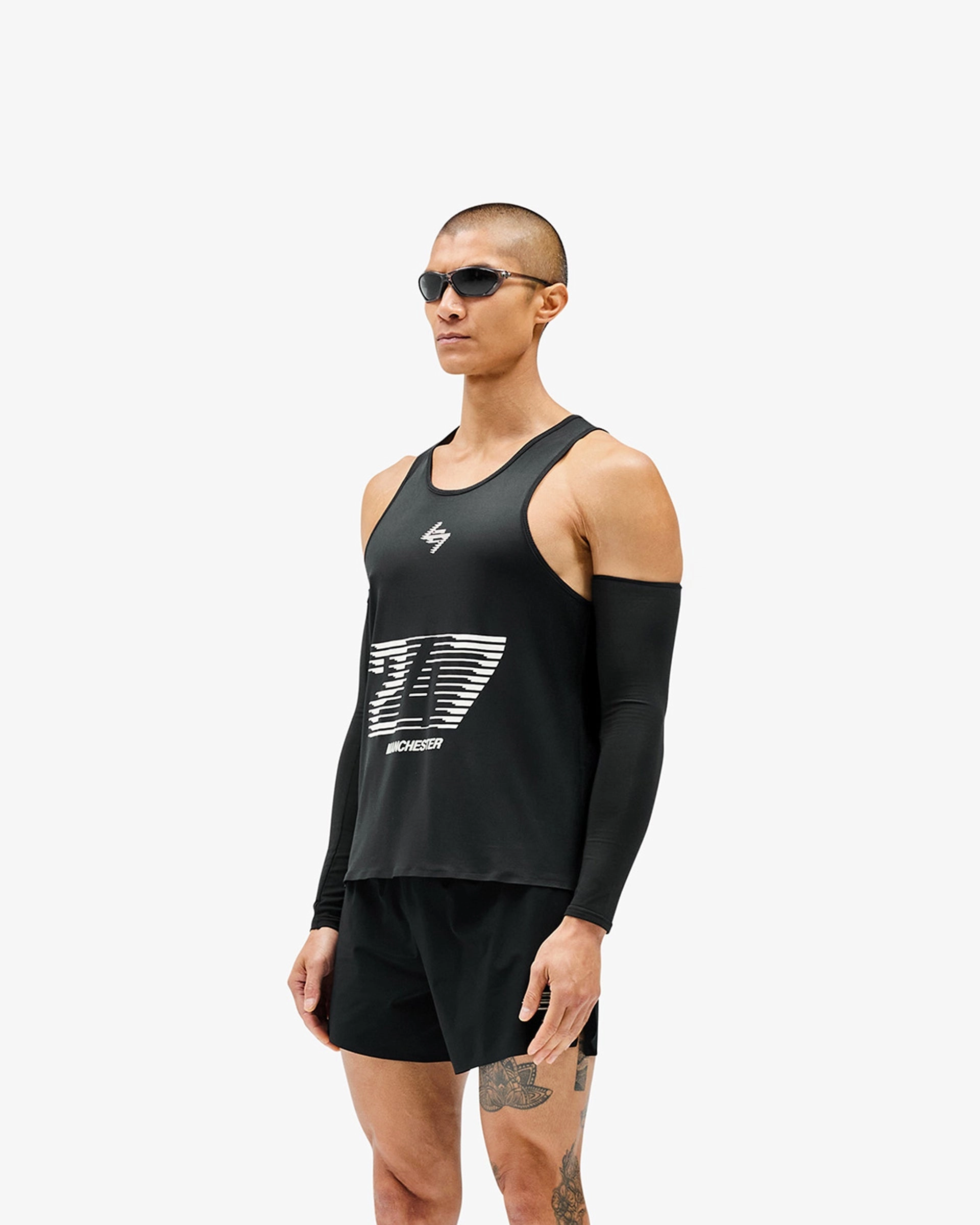 247 Manchester Singlet - Black Laser Cut Edges timeless