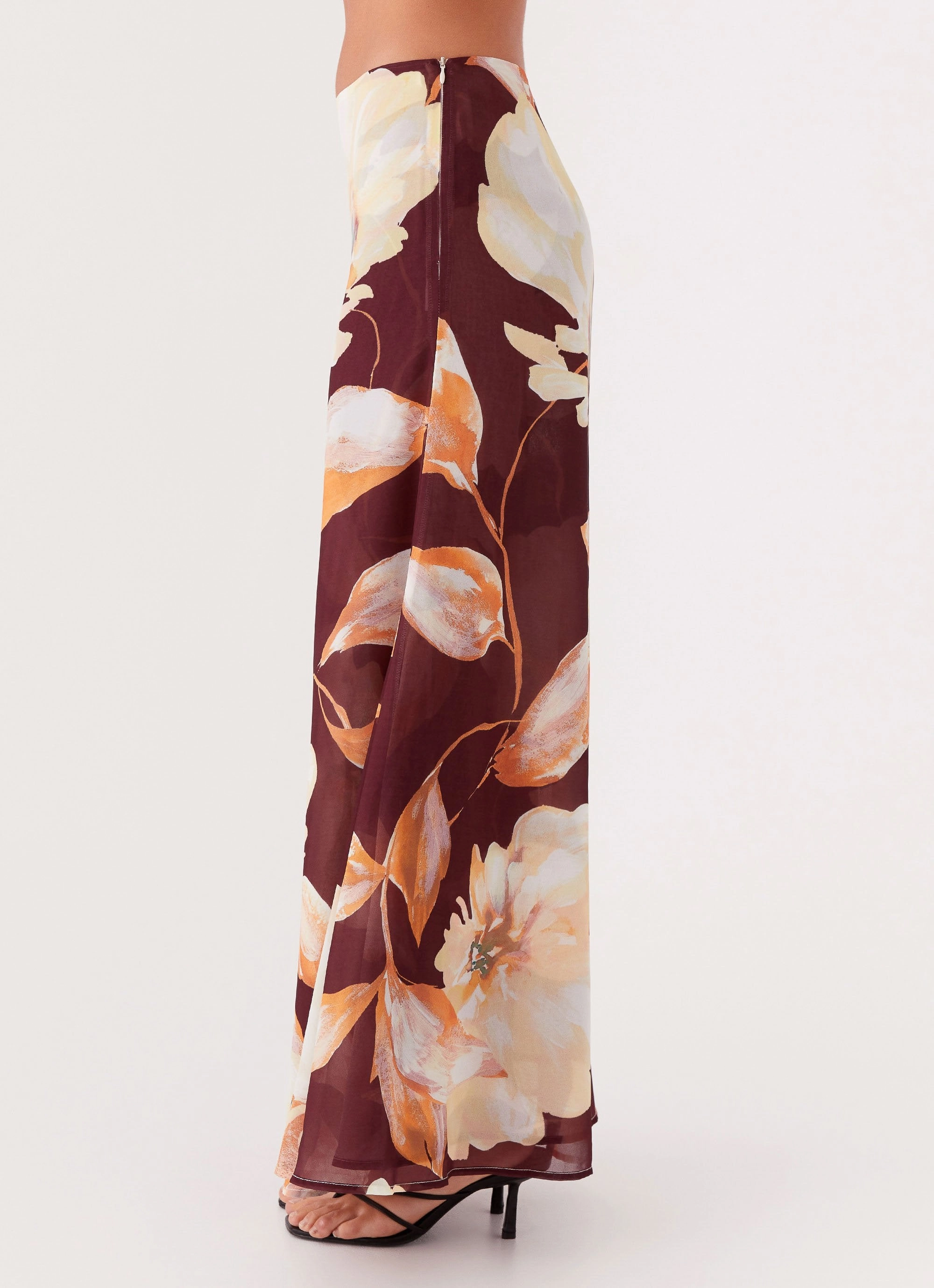 Outfit Combo Fashion Combo Camellia Maxi Skirt - Brown Floral
