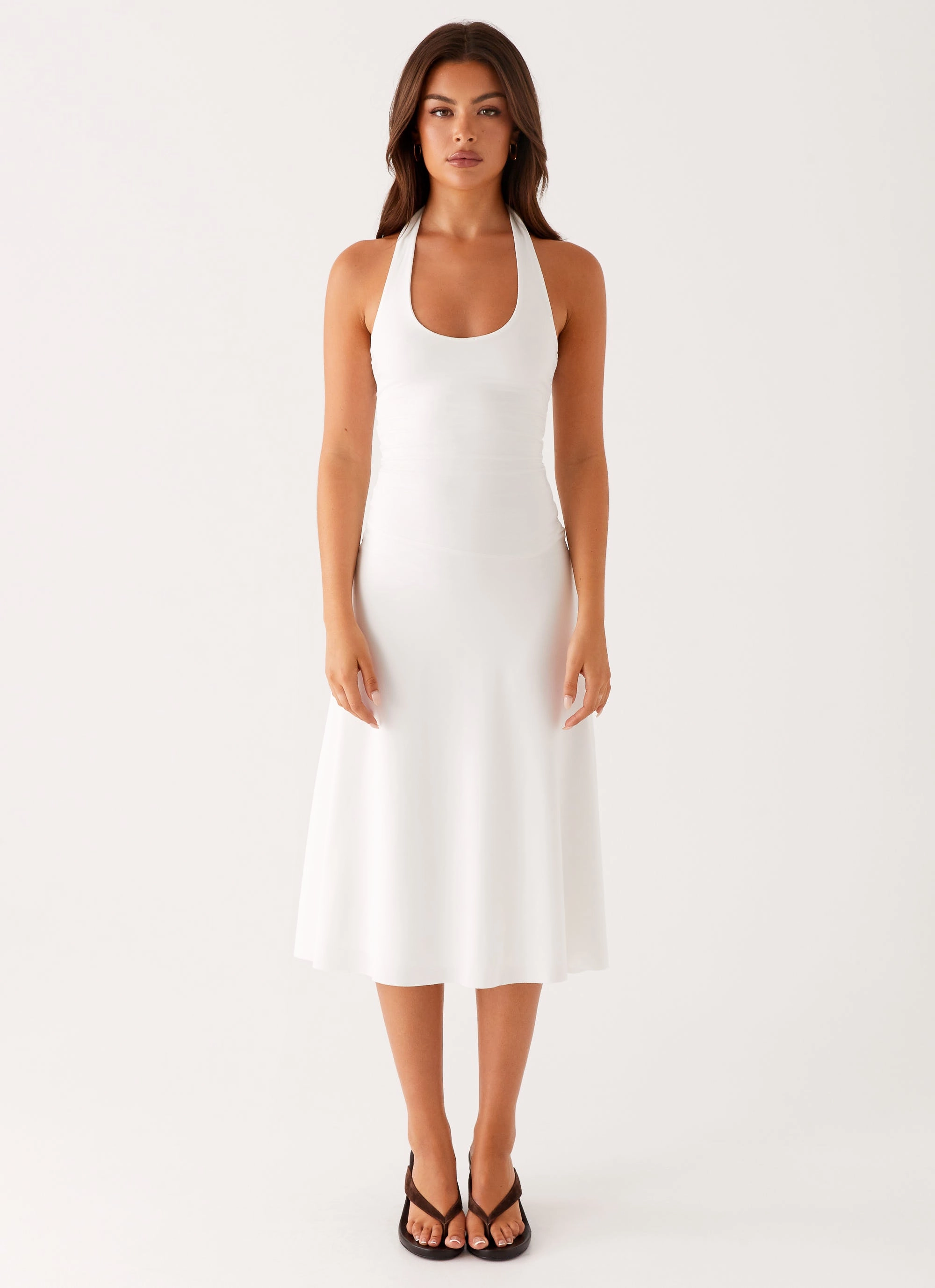 Klyne Midi Dress - Ivory Soft and Smooth