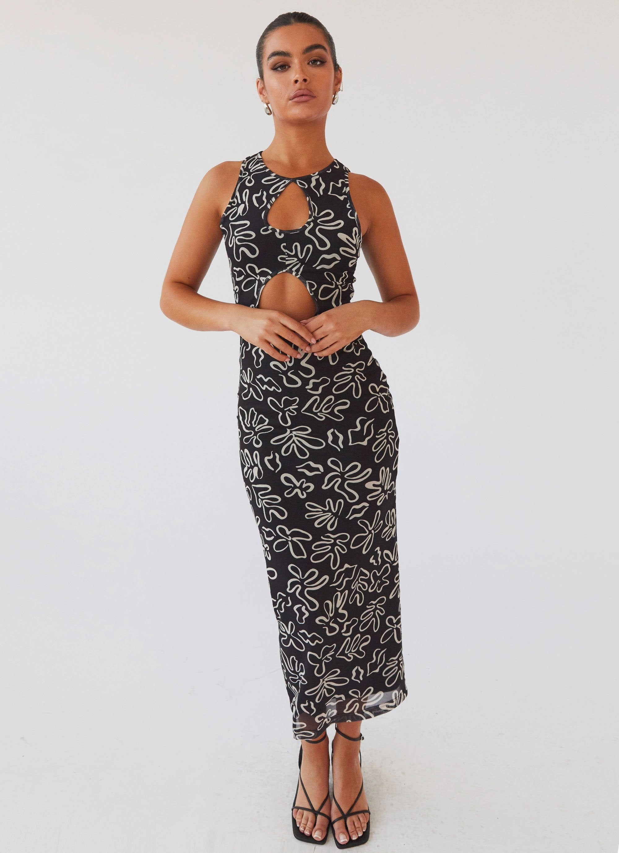 All Eyes On Me Maxi Dress - Petal Gloom Stylish Waistband Formal dinner wear