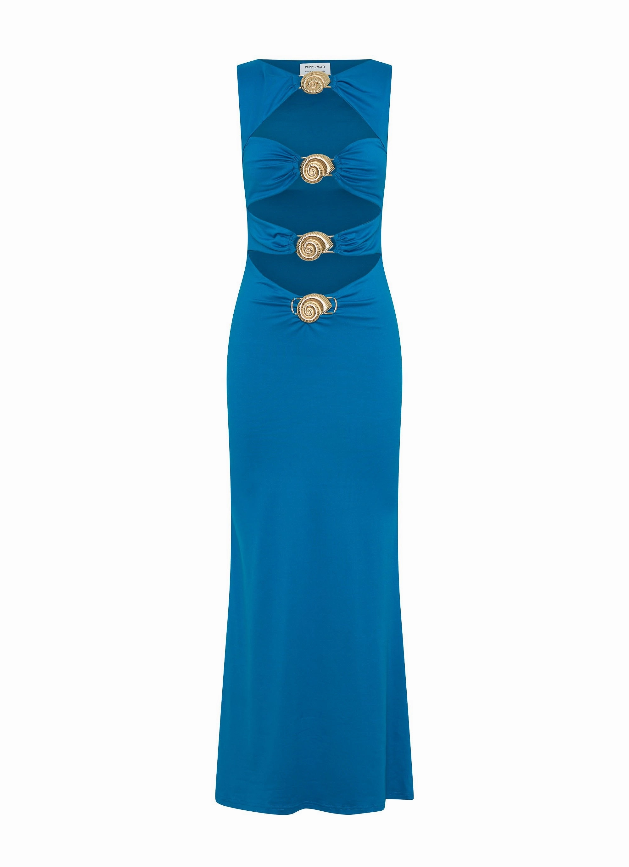 Lagoon Cut Out Maxi Dress - Royal Blue Easy Fit