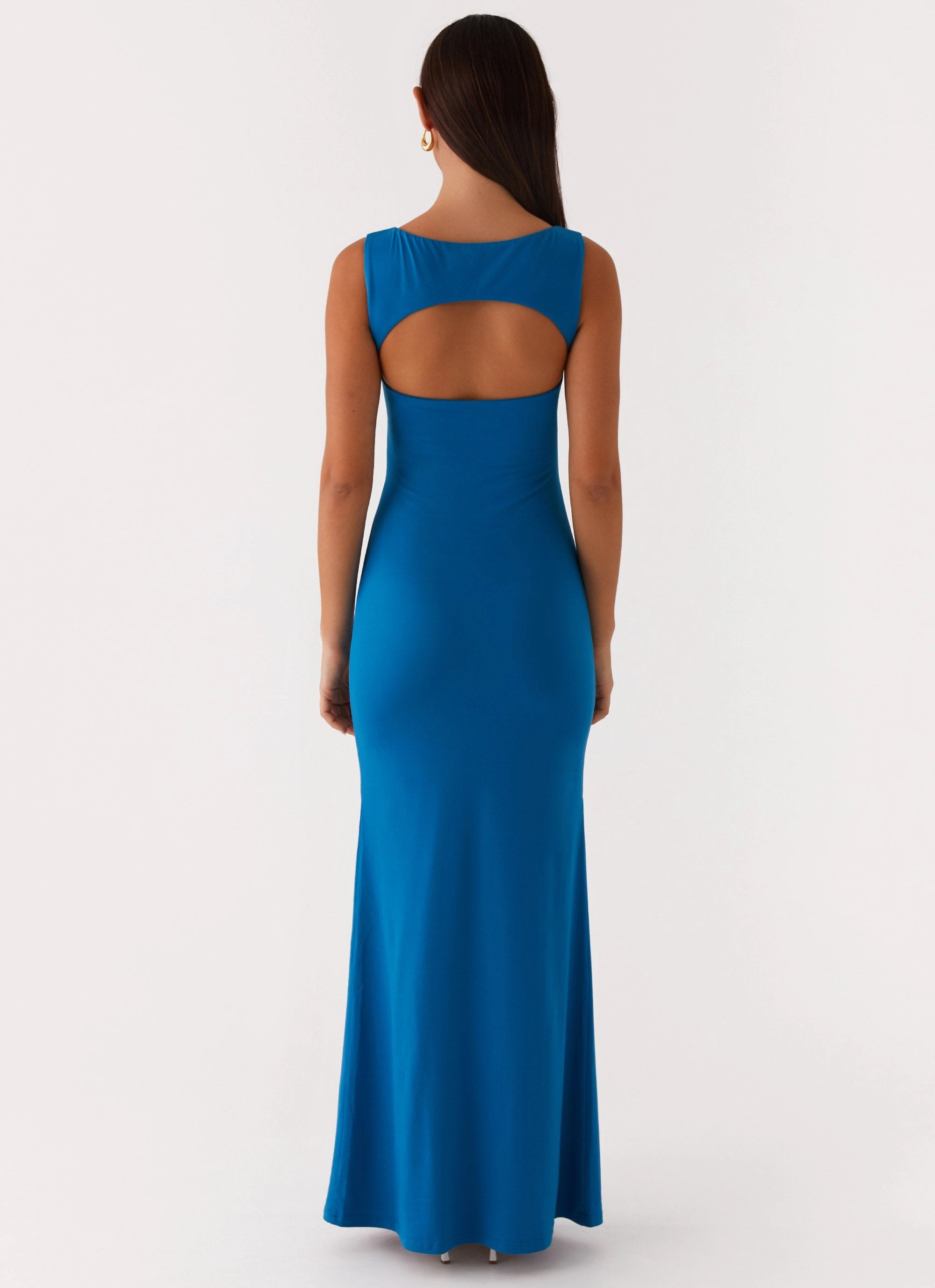 Lagoon Cut Out Maxi Dress - Royal Blue Vacation Vibes