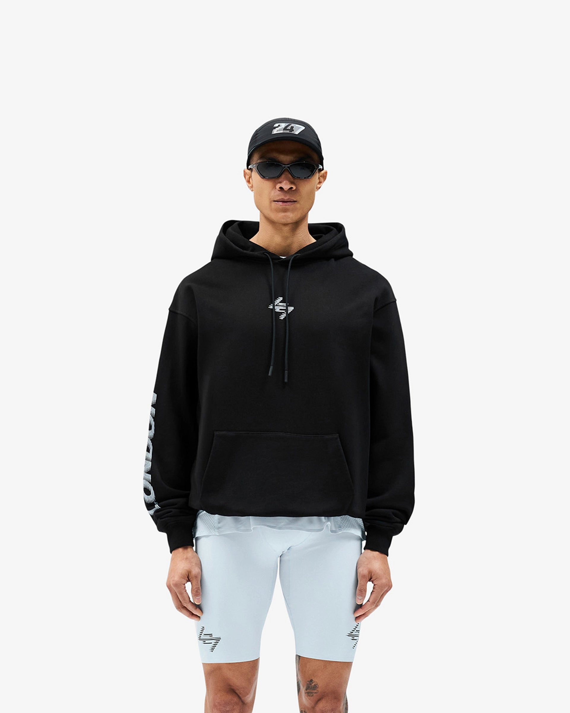 247?London Hoodie - Black Brushed Fleece Interior