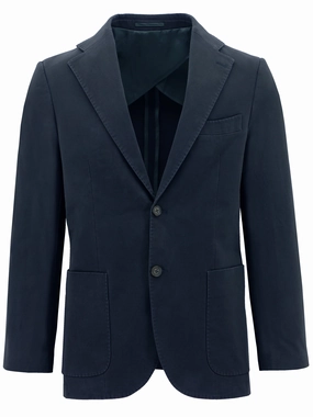 Prague Navy Sports Jacket Bonded Zippers