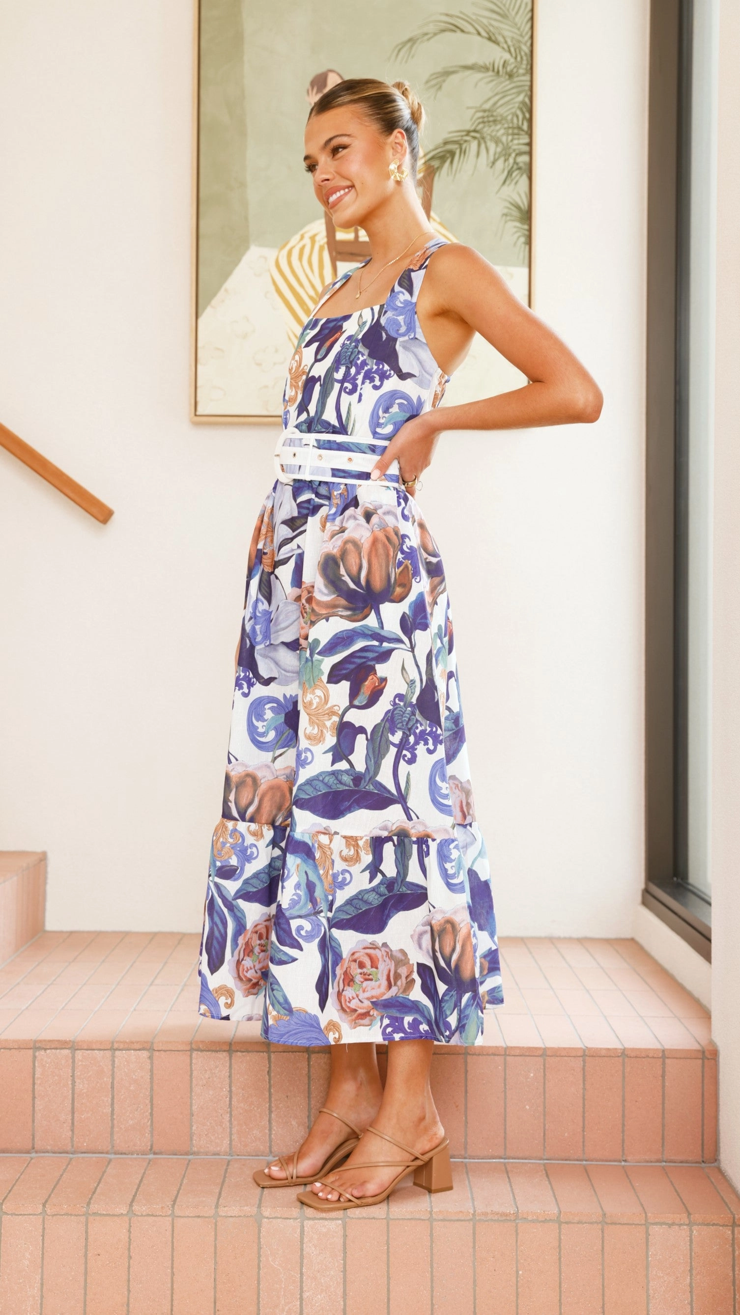 Reba Maxi Dress - Donatella Azure Grace Base