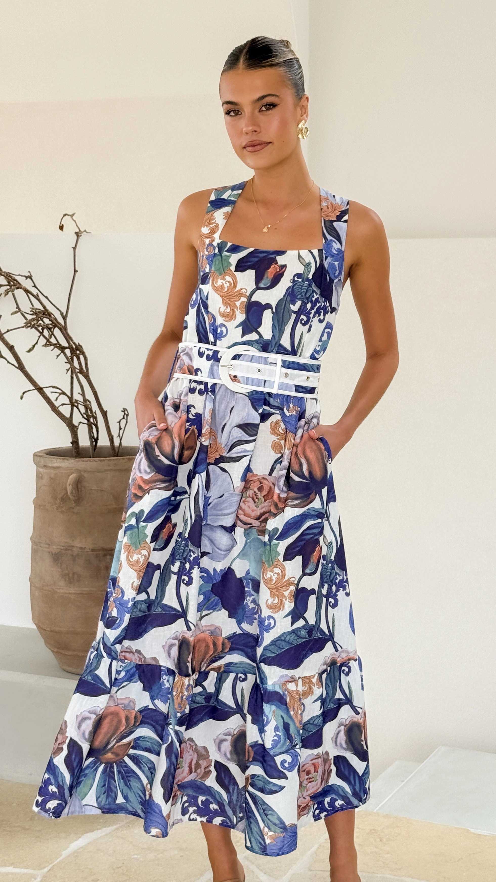Reba Maxi Dress - Donatella Azure Date night